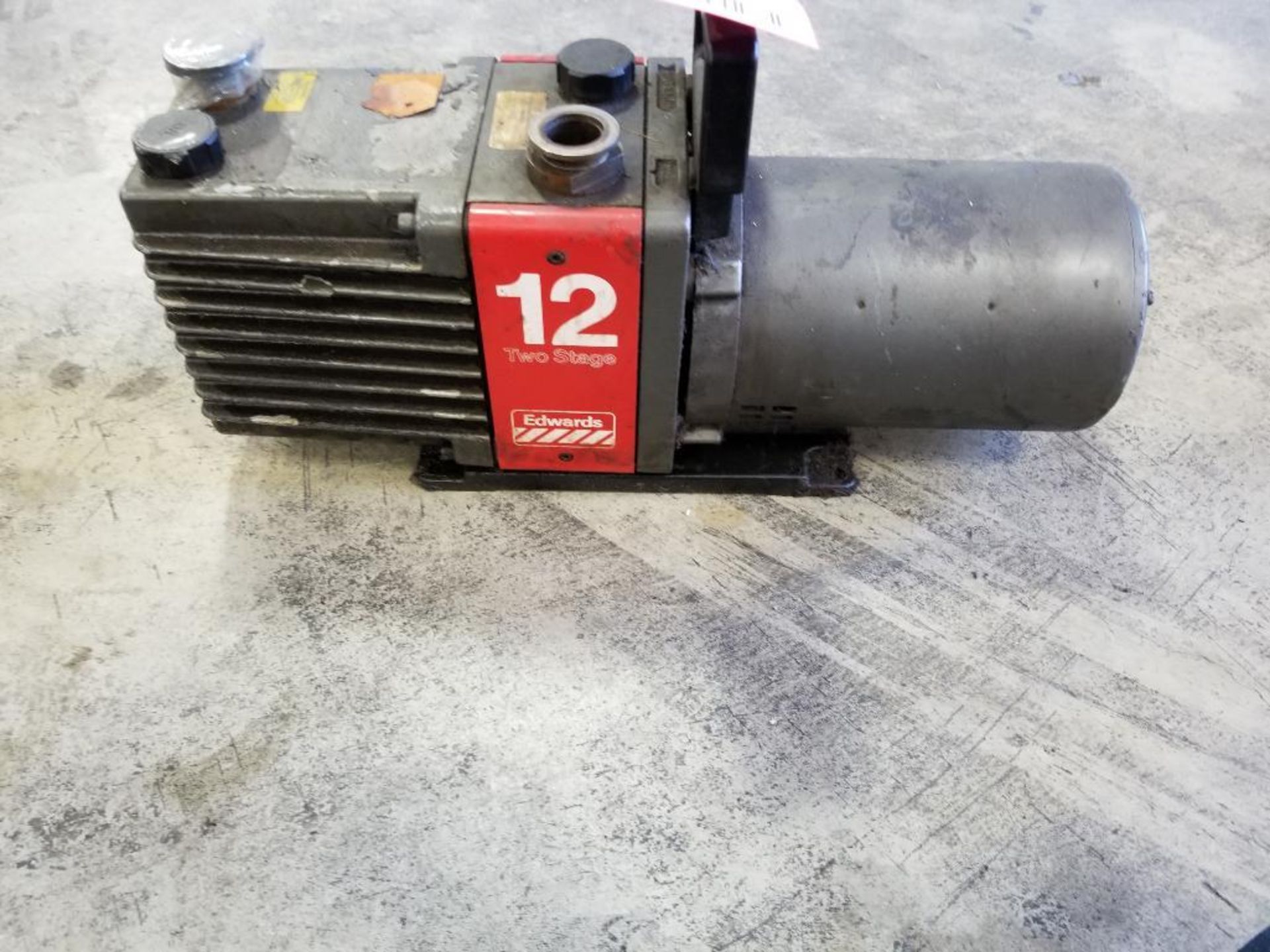 Edwards 12 two stage high vacuum pump. Model E2M12. 3/4hp 3 phase.
