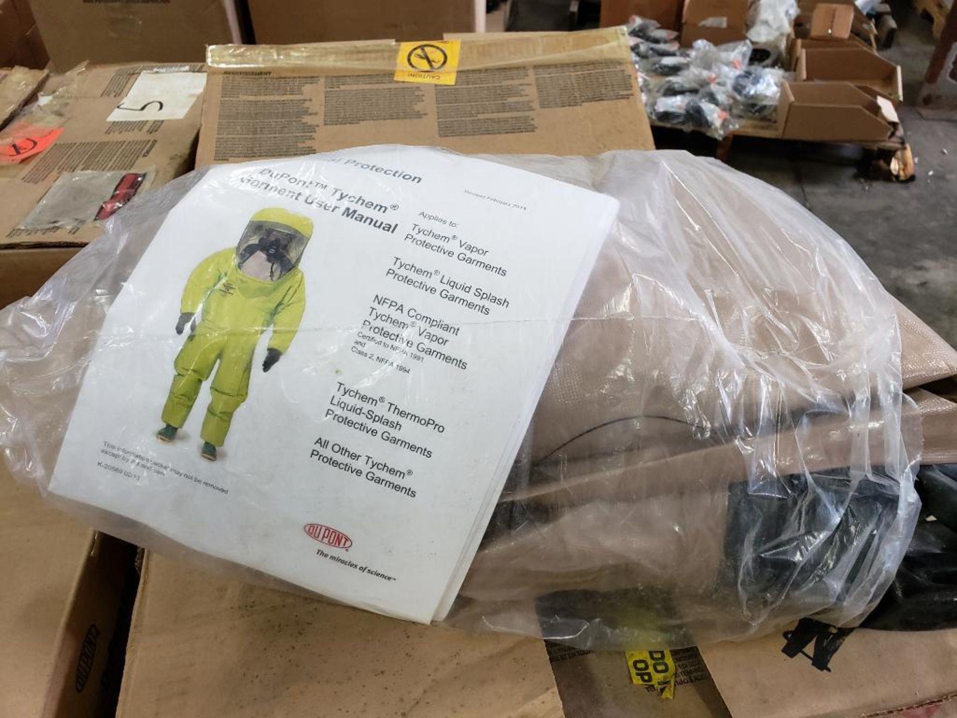 Qty 6 - Tychem coverall garment. Size 3X. Part number C3198TTNMD0006WG. New in package. - Image 2 of 4