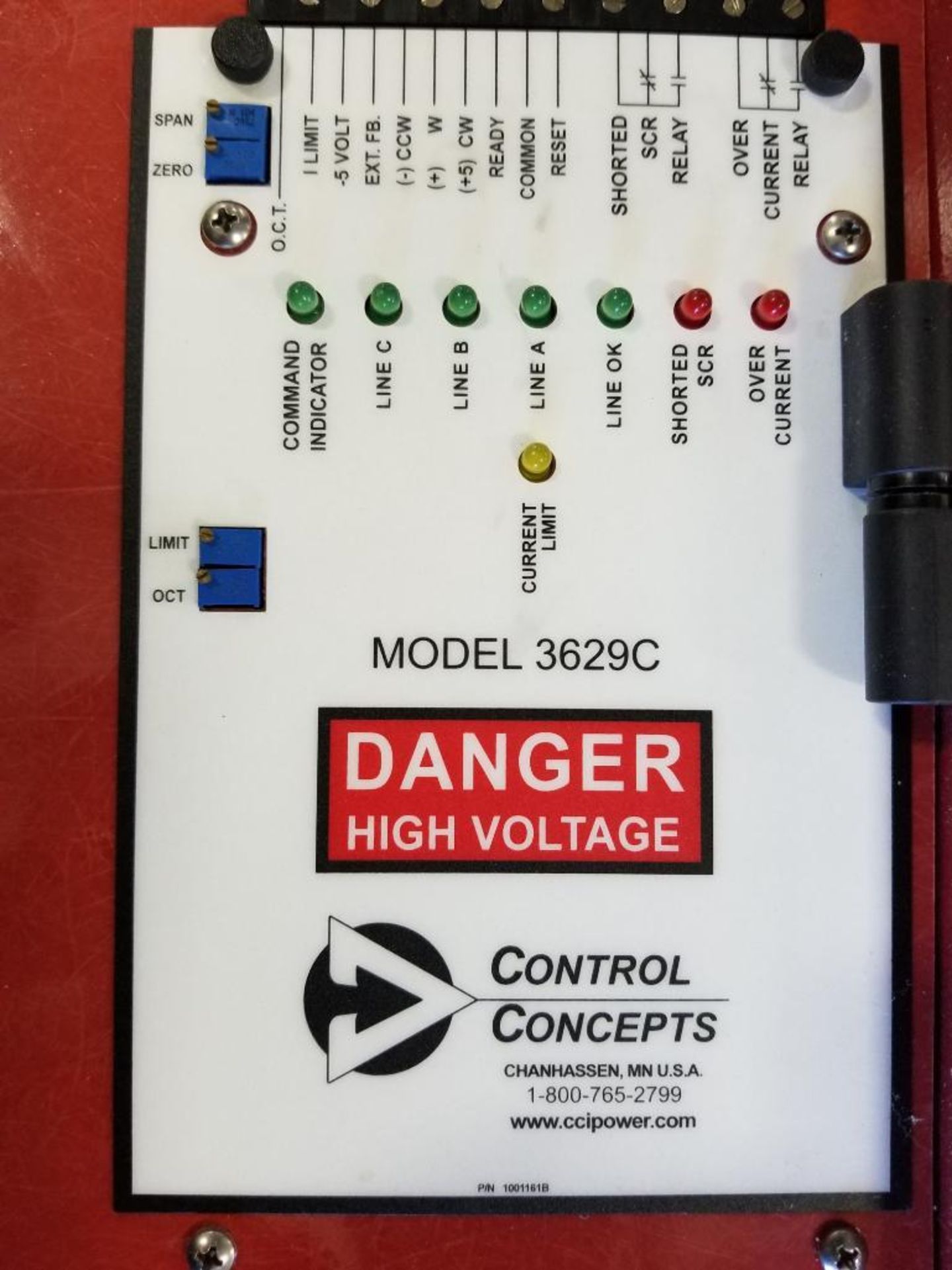 Concept Controls SCR controller. Model 3629C. - Image 2 of 4