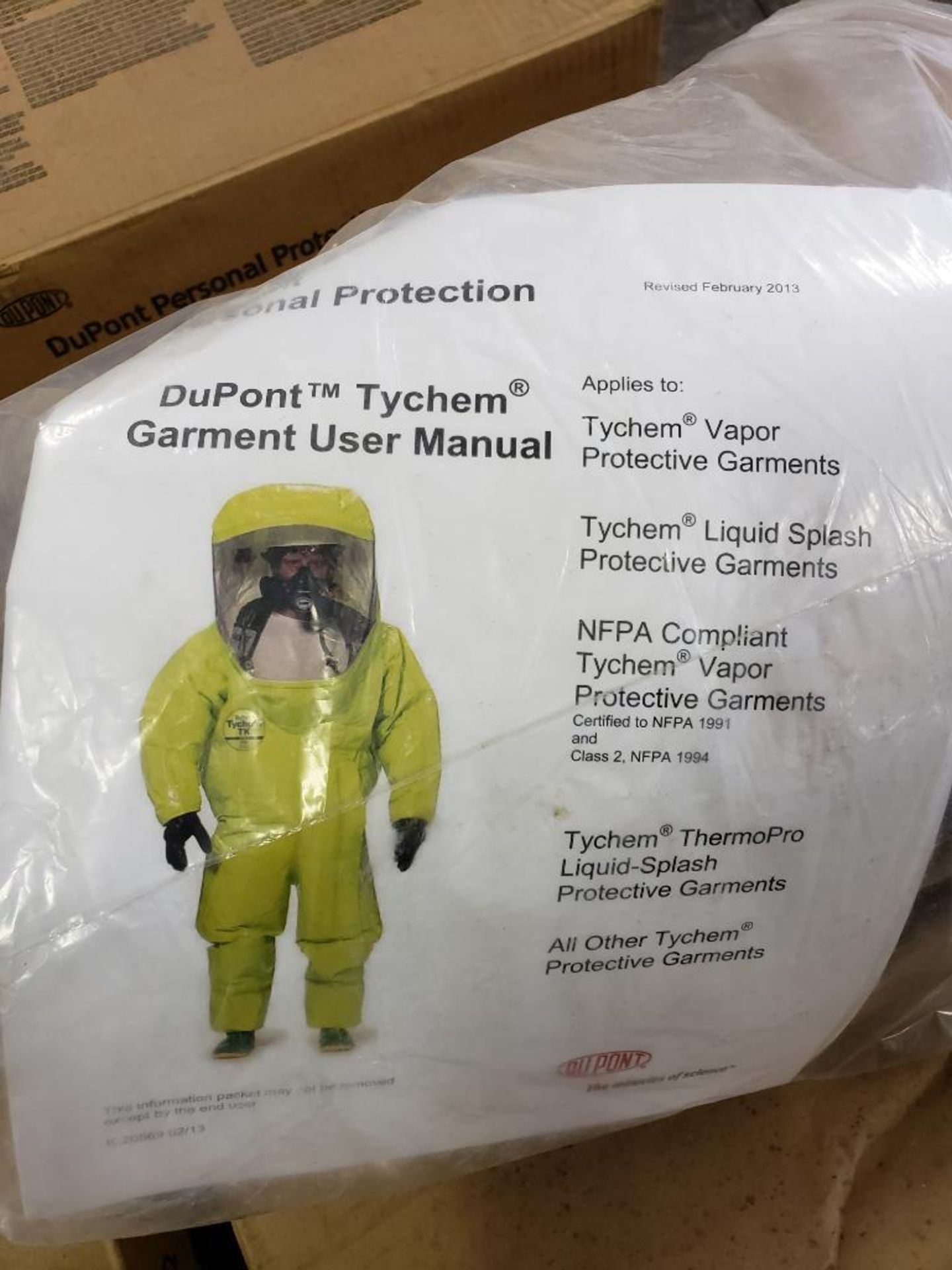 Qty 6 - Tychem coverall garment. Size 3X. Part number C3198TTNMD0006WG. New in package. - Image 3 of 4