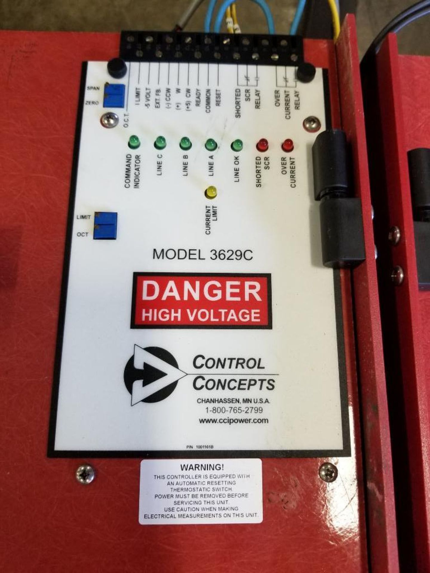Concept Controls SCR controller. Model 3629C. - Image 2 of 4
