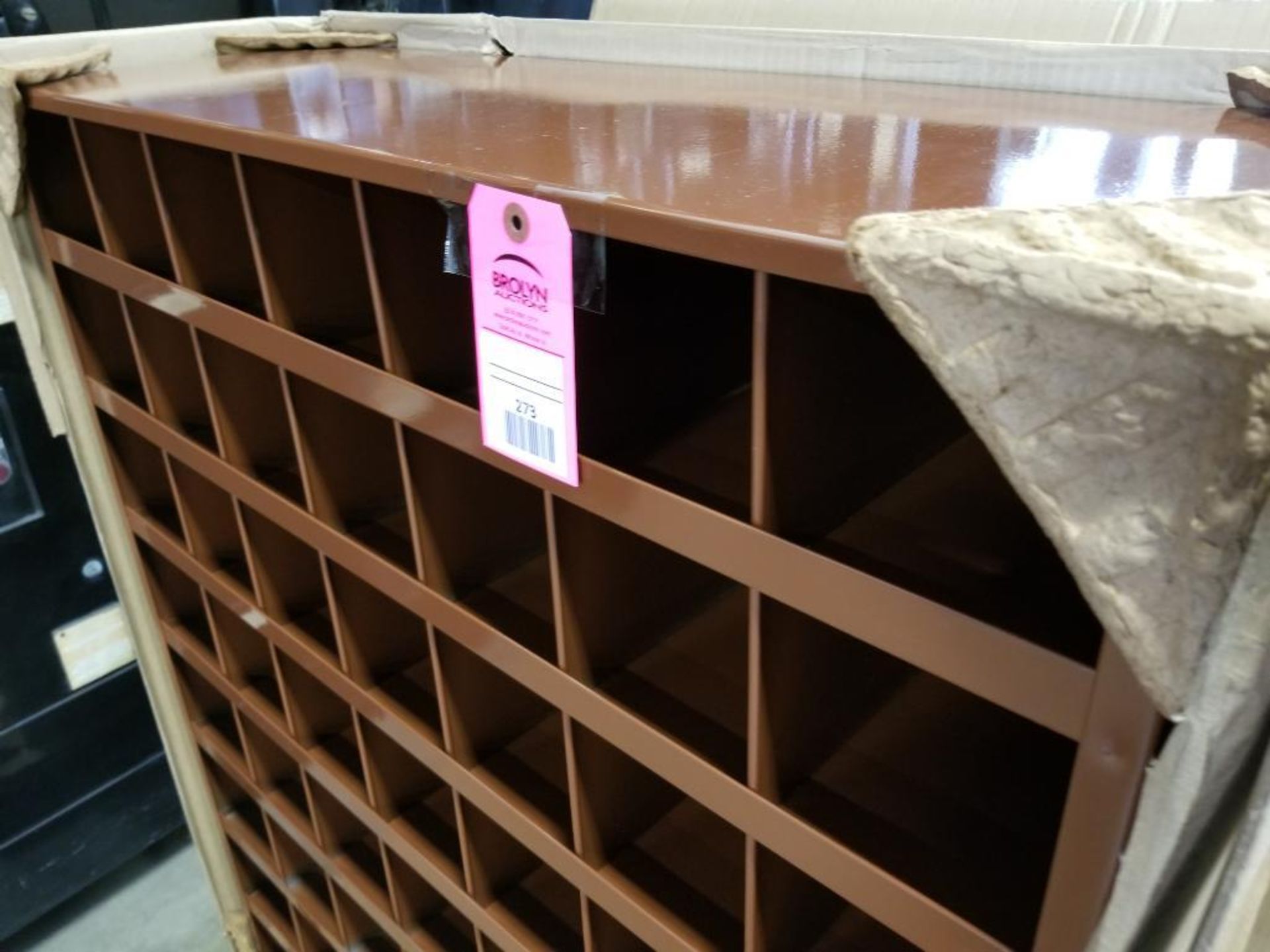 Metal pigeon hole cabinet. New in box. - Image 2 of 5