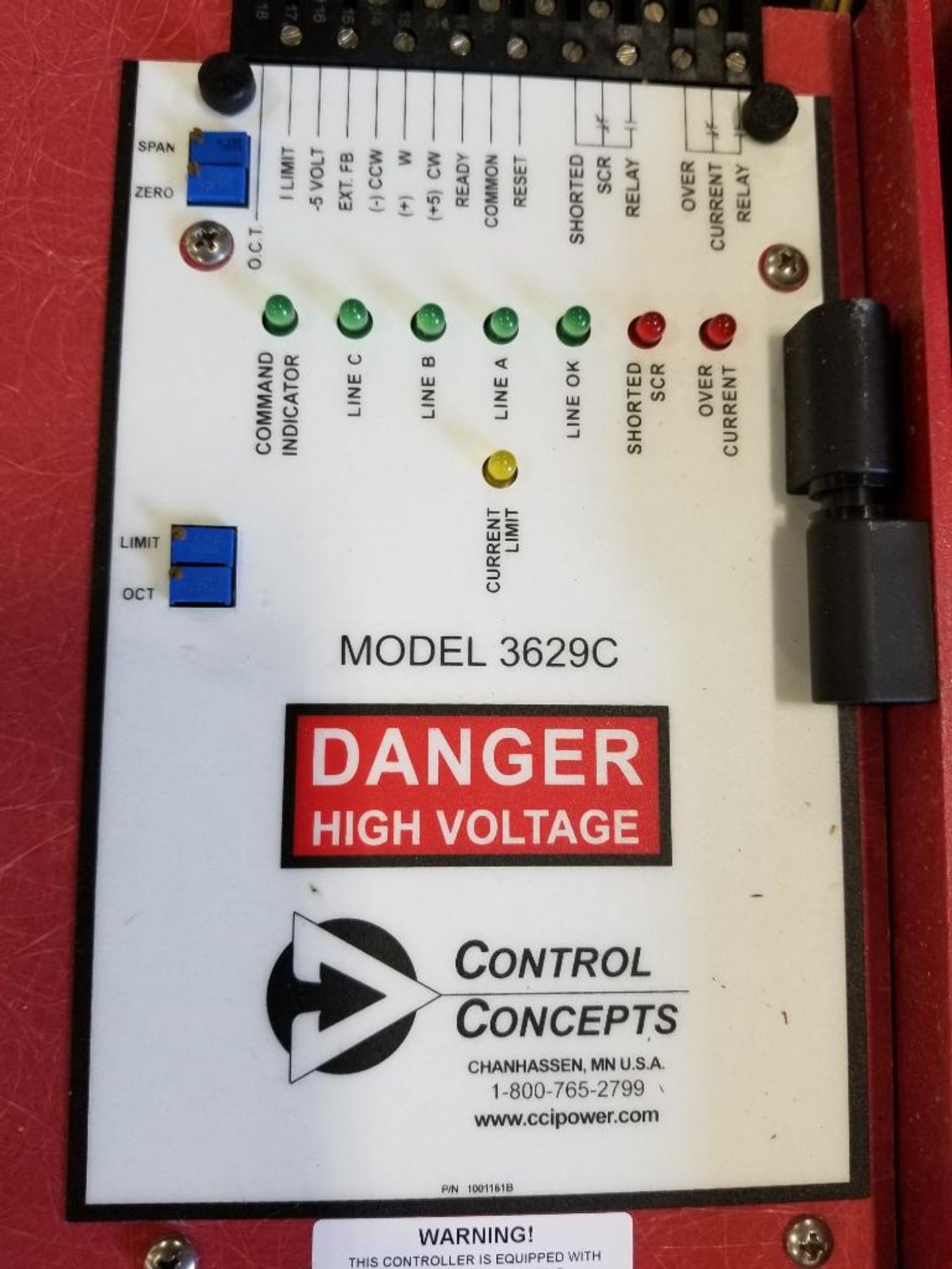 Concept Controls SCR controller. Model 3629C. - Image 2 of 4