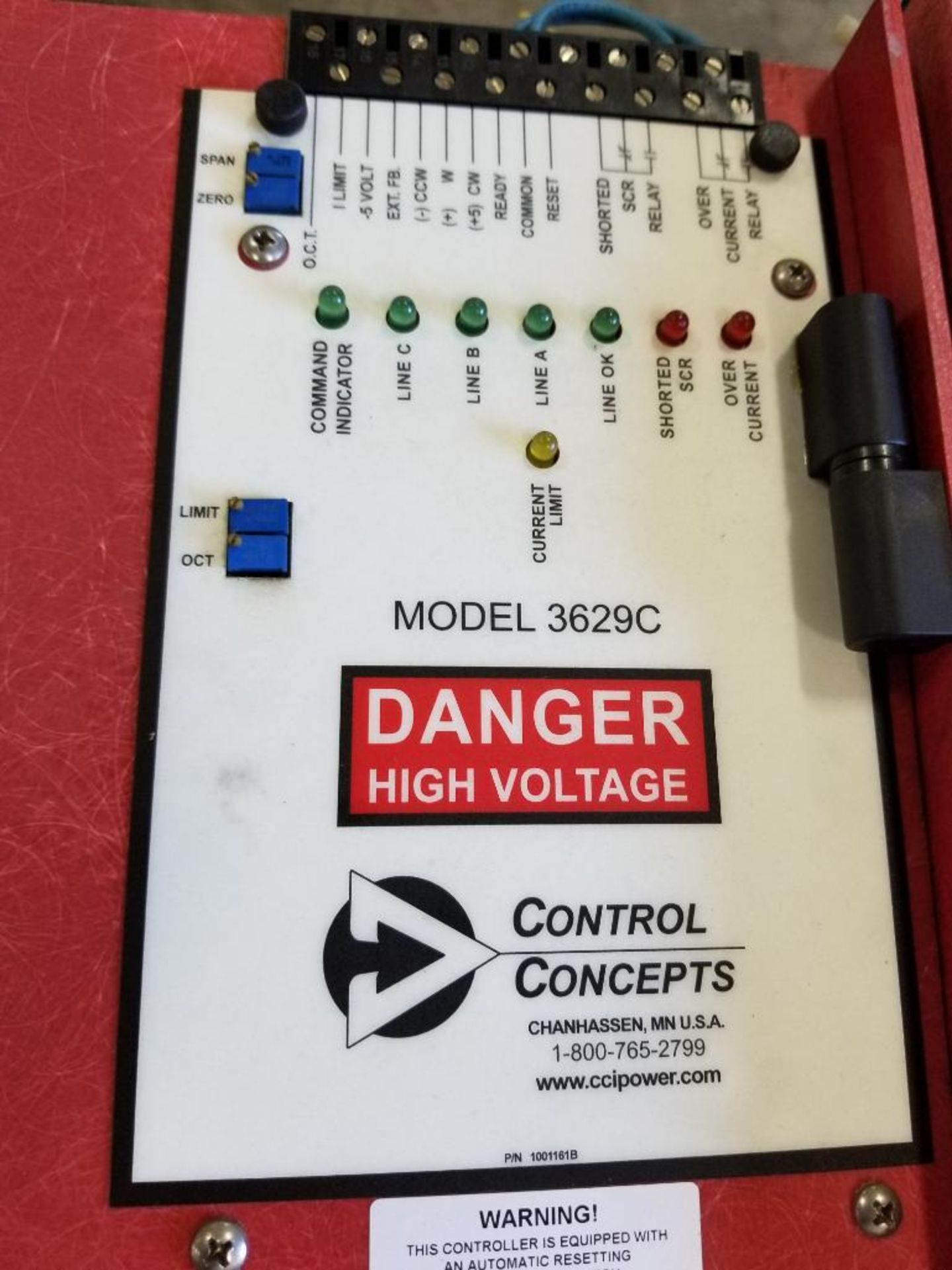 Concept Controls SCR controller. Model 3629C. - Image 2 of 4