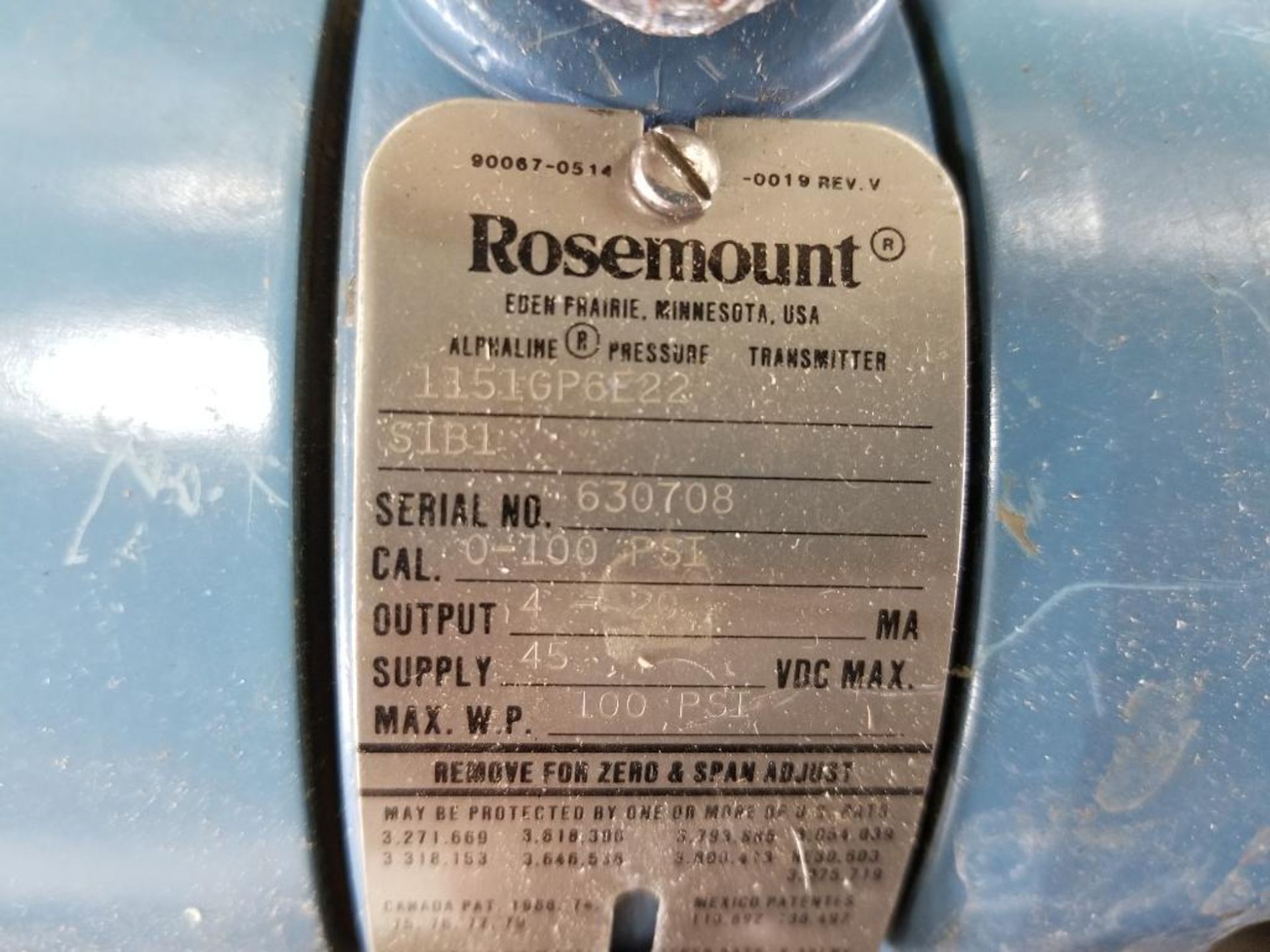 Rosemount valve. Model 1151GP6E22. - Image 2 of 3