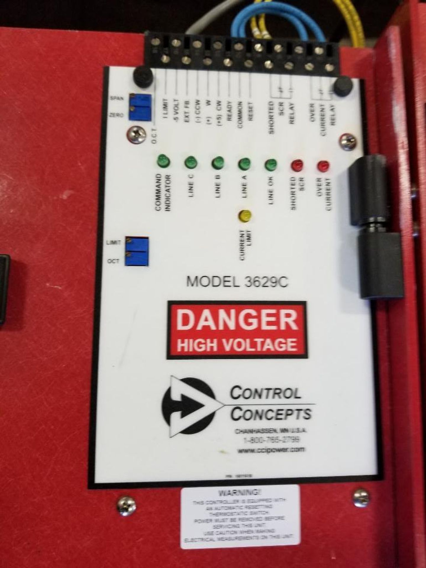 Concept Controls SCR controller. Model 3629C. - Image 2 of 4