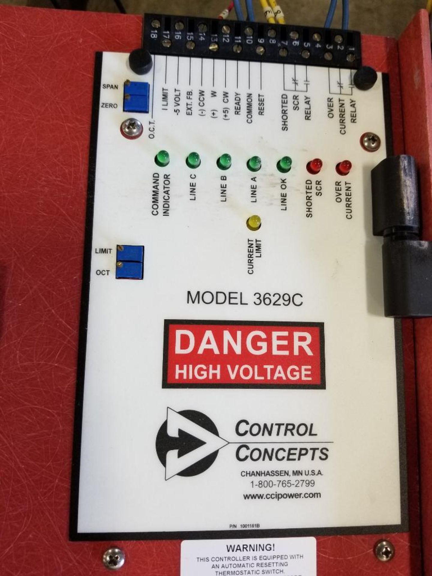 Concept Controls SCR controller. Model 3629C. - Image 2 of 4