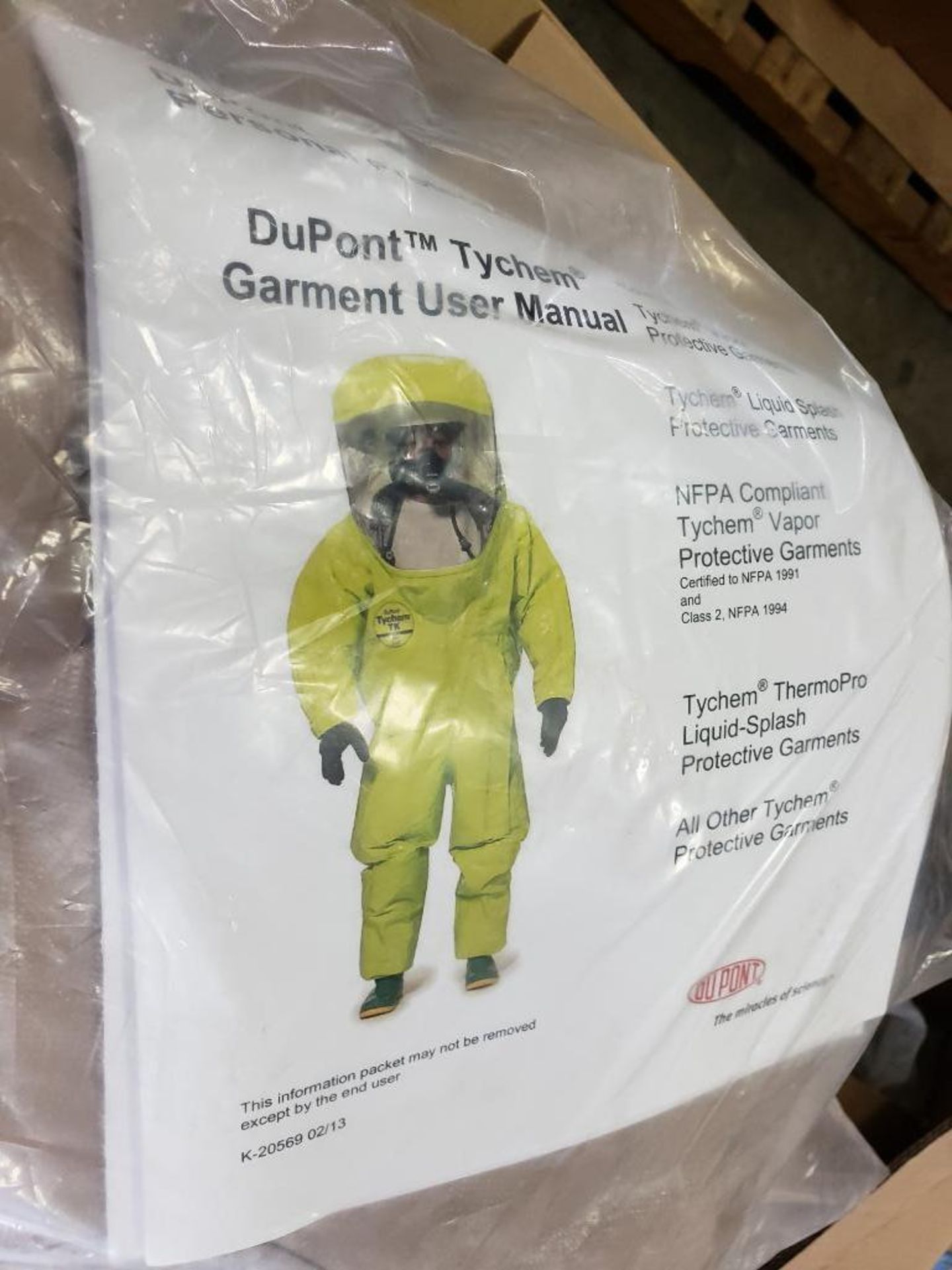 Qty 6 - Tychem coverall garment. Size Medium Part number C3198TTNMD0006WG. New in package. - Image 3 of 4