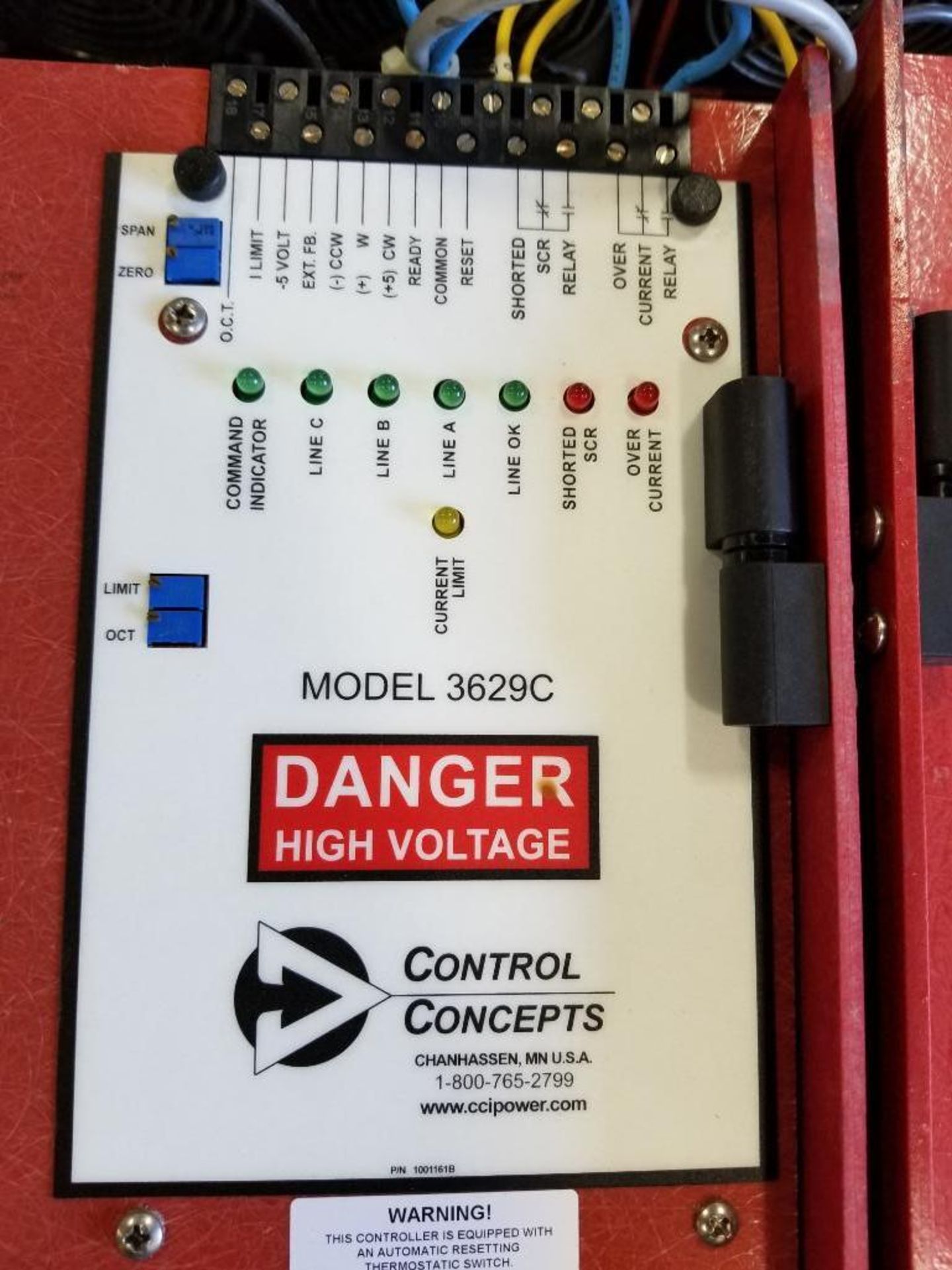 Concept Controls SCR controller. Model 3629C. - Image 2 of 4