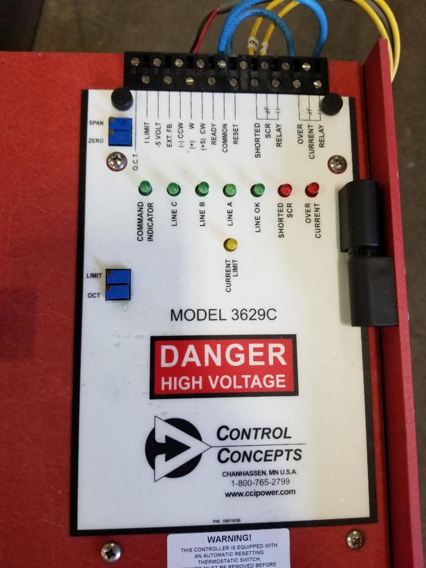 Concept Controls SCR controller. Model 3629C. - Image 2 of 4