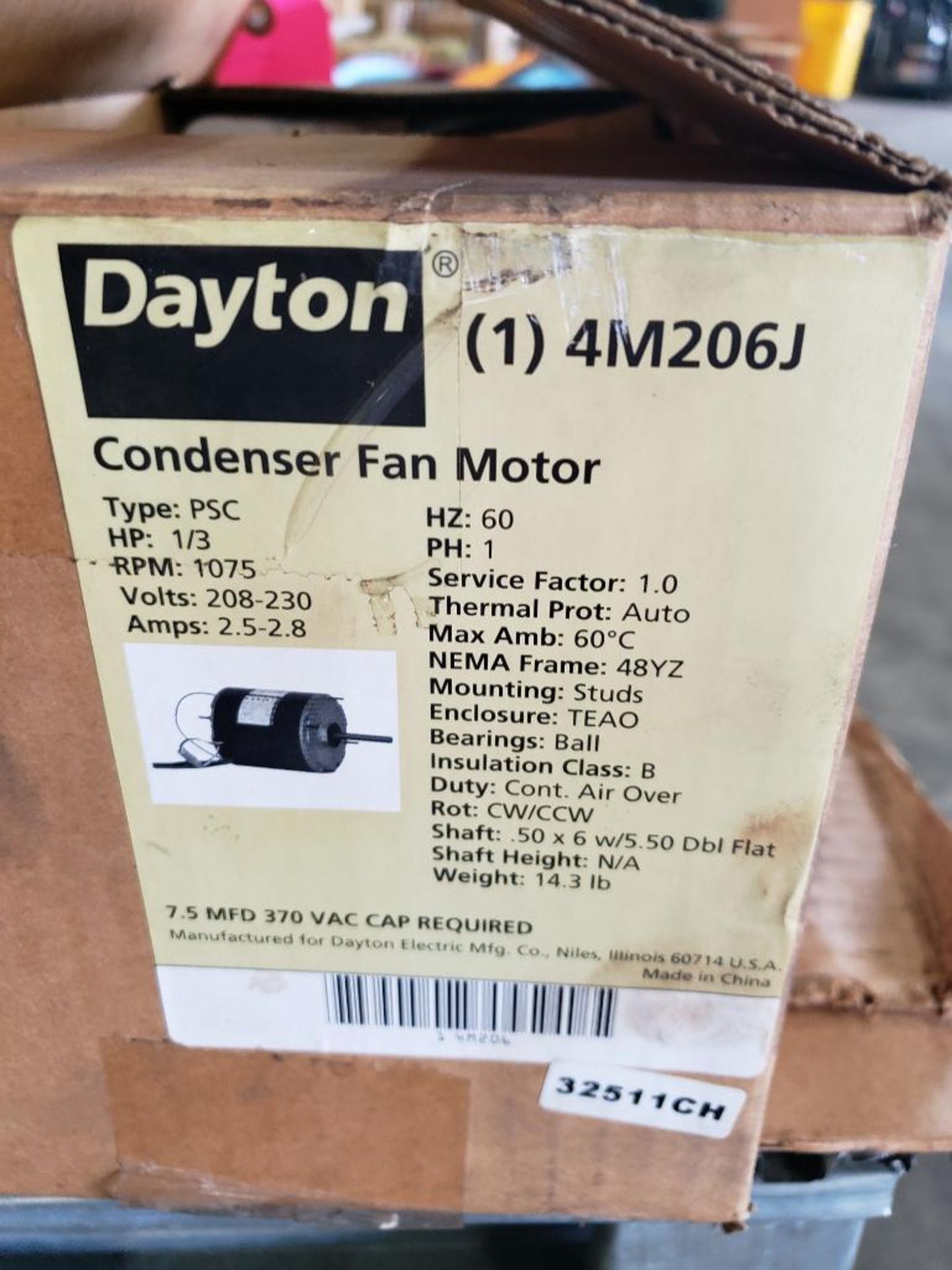 Dayton Condenser Fan Motor. Model PSC. New in box. - Image 2 of 3