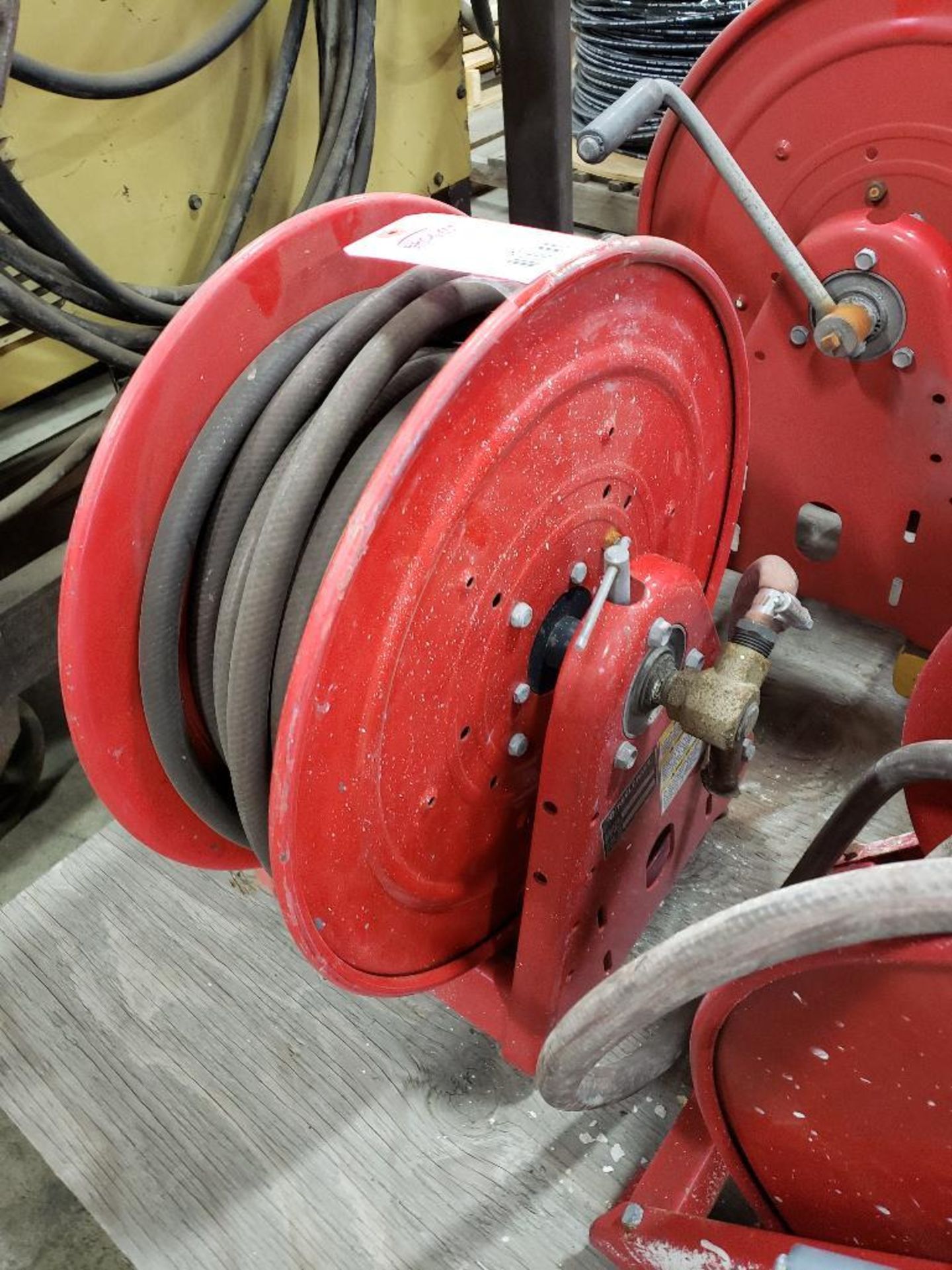 Reelcraft pneumatic hose reel.