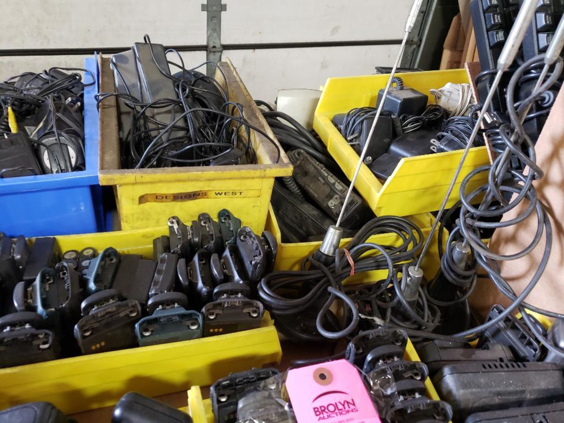 Pallet of assorted walkie talkies accessories, computer hardware etc. - Image 5 of 11