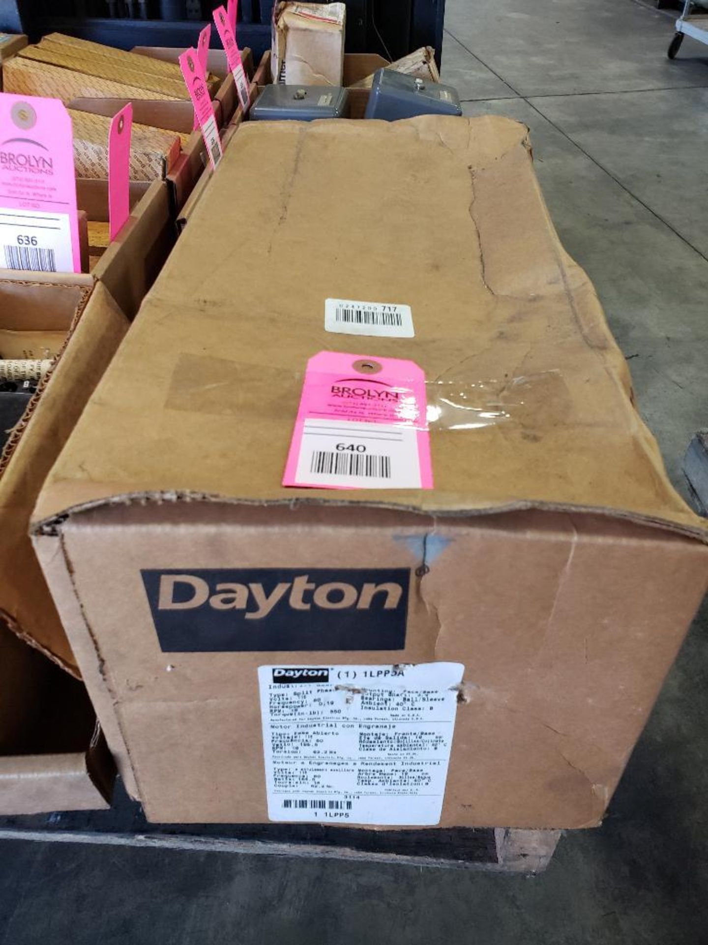 .19hp Dayton Industrial gear motor. Model 1LPP5A. New in box.