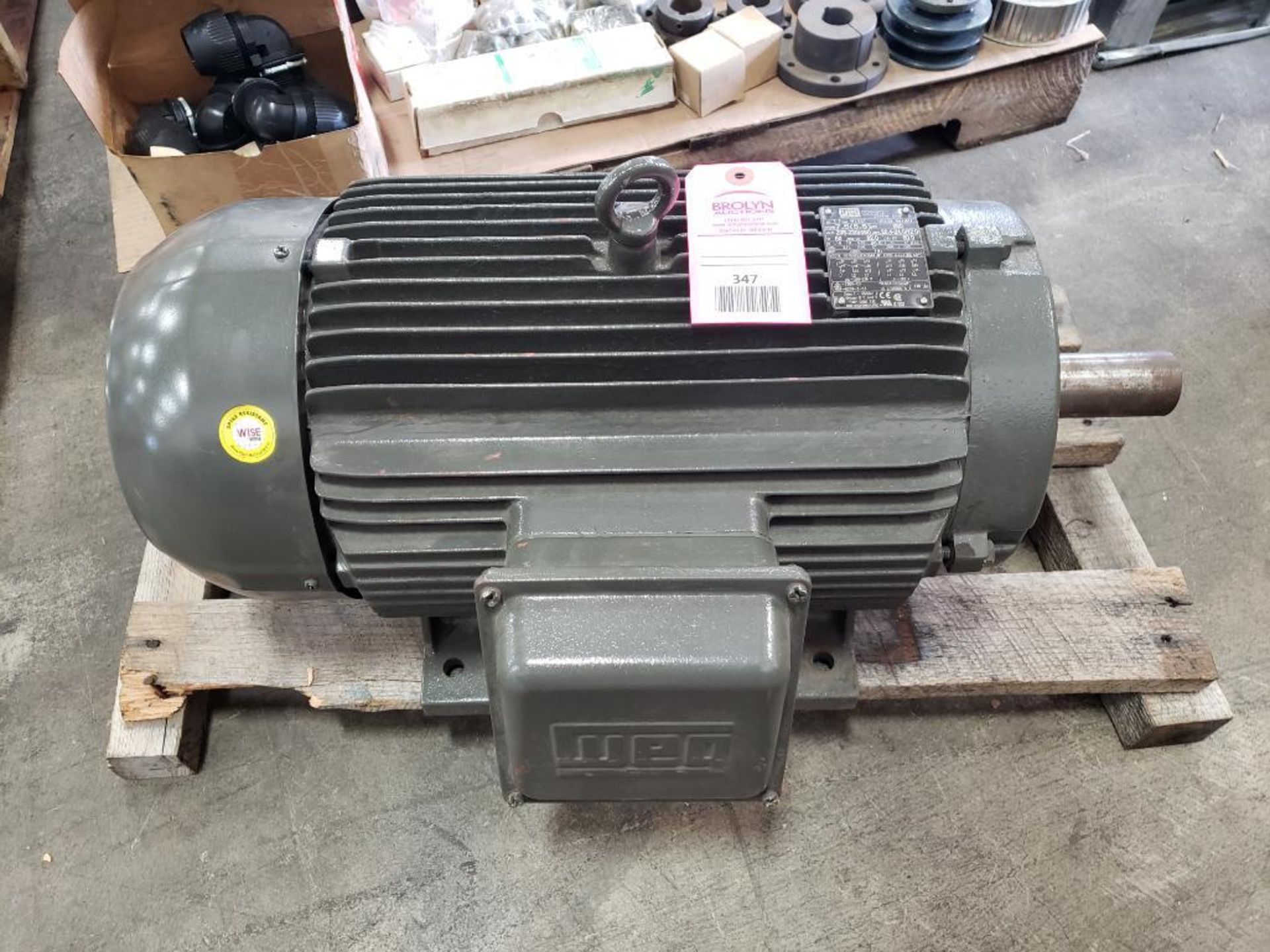 7.5 hp WEG motor. 208-230/460v 3 phase. 860rpm, 256T frame. New old stock.