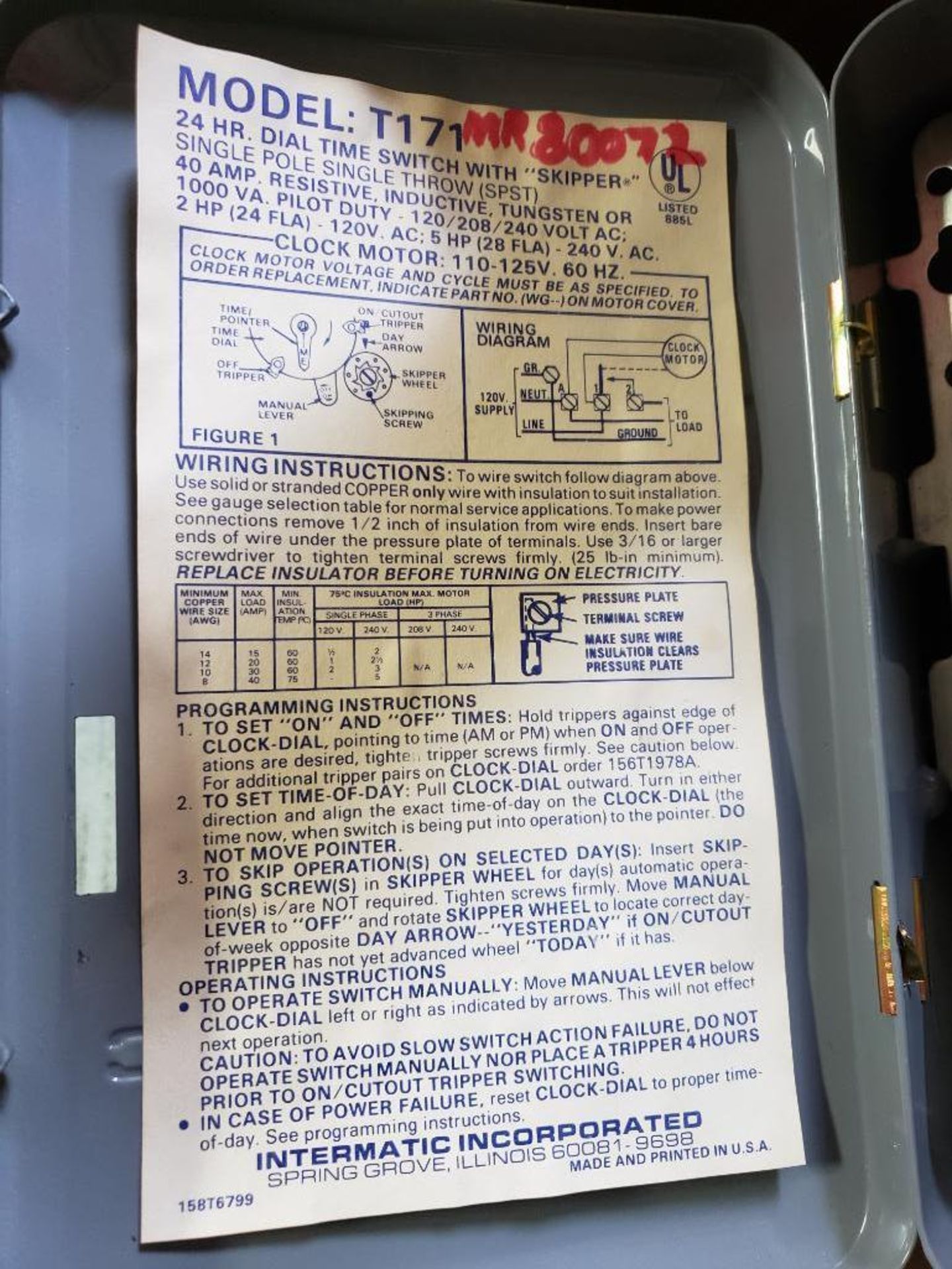 Itermatic model T171 timer. - Image 3 of 4