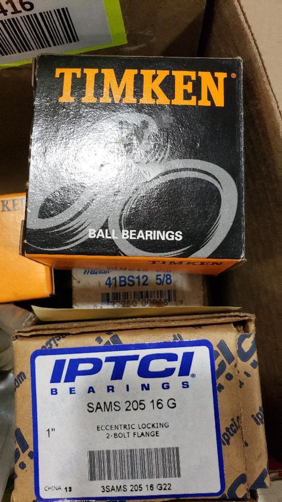Assorted bearings. New in box.