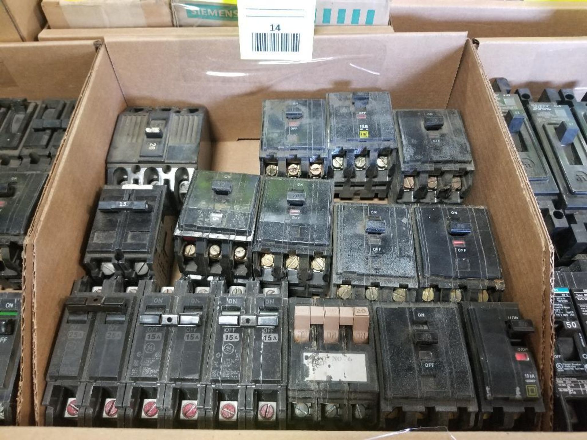 Large assortment of breakers. As pictured.