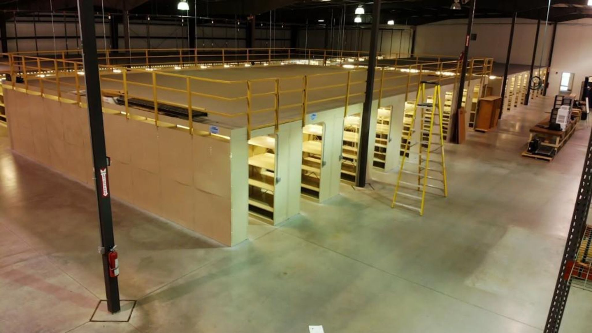 Qty 9 - Sections of shelving: Single shelf dimensions 97" tall X 48 1/32" wide X 21 1/16" deep. - Image 5 of 6