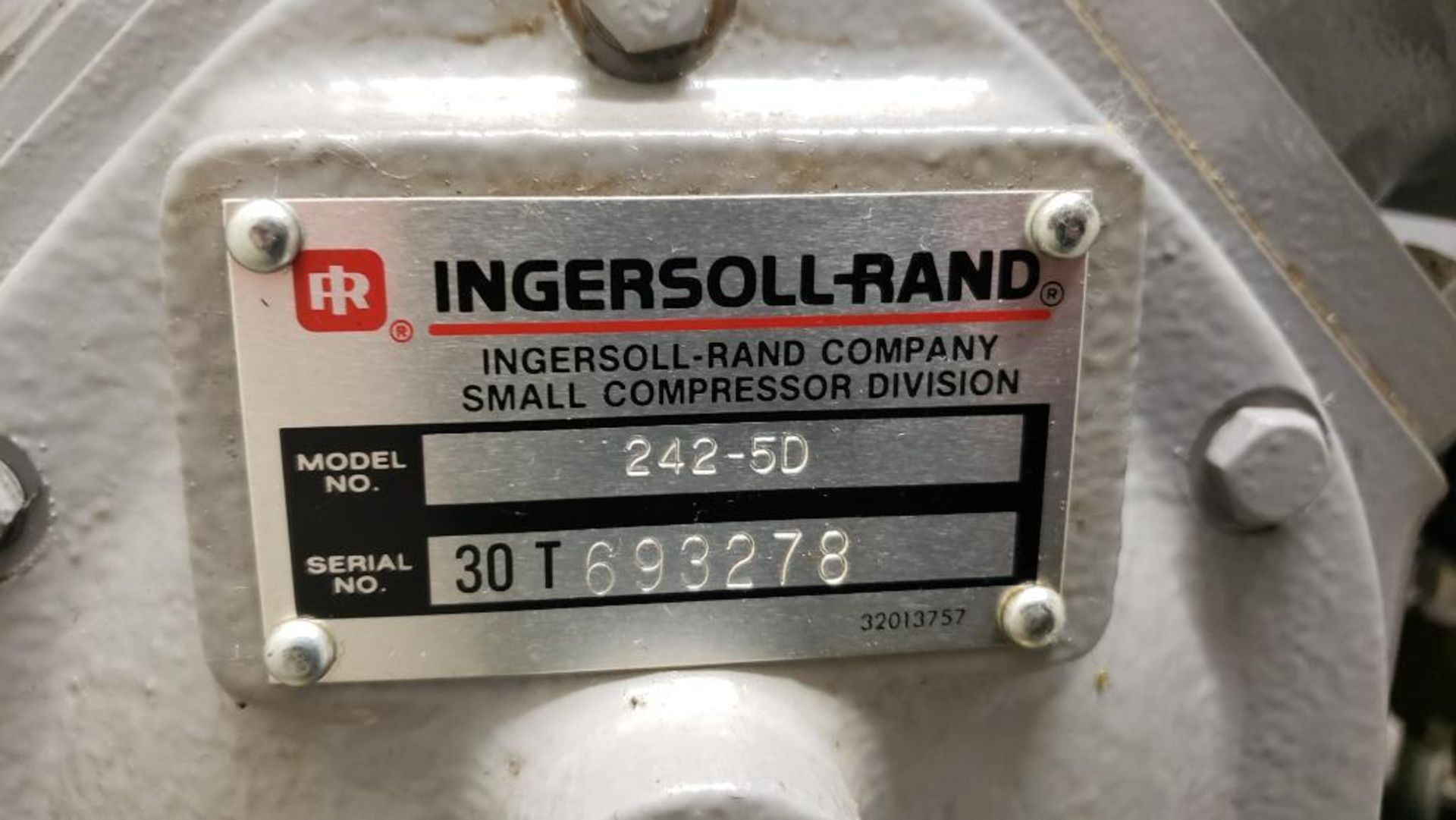 5hp Ingersoll Rand T30 industrial air compressor. 3 phase. - Image 2 of 6