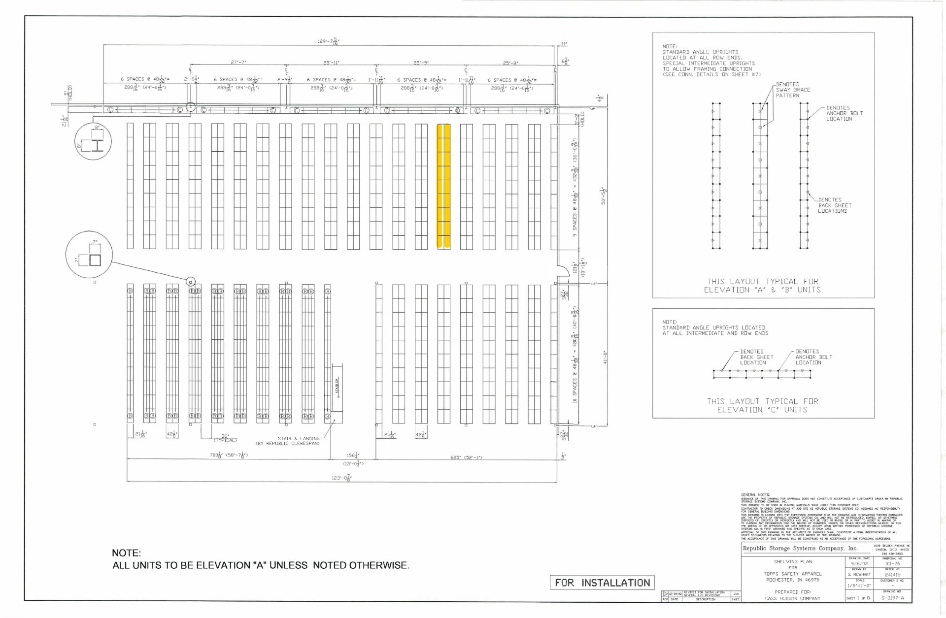 Qty 18 - Sections of shelving: Single shelf dimensions 97" tall X 48 1/32" wide X 21 1/16" deep. - Image 2 of 6