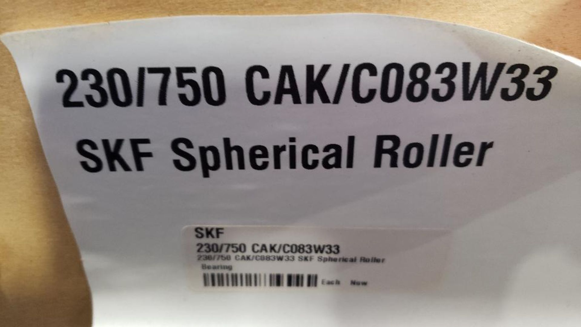 SKF super precion large capacity bearing. Part number 230/750 CAK/C083W33. New in crate. - Image 3 of 4