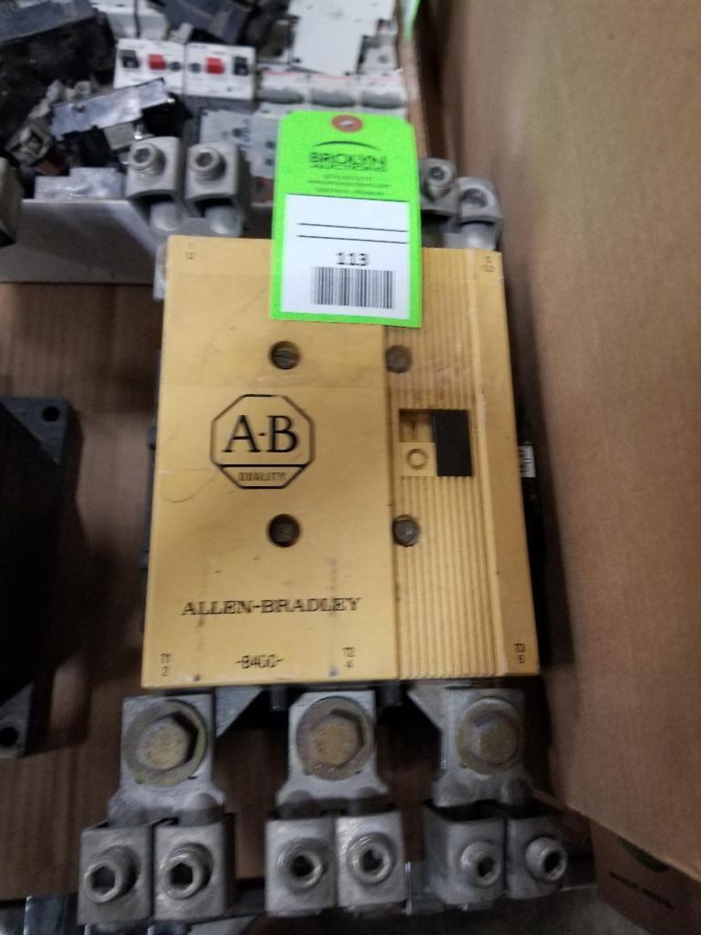 Allen Bradley contactor. Catalog number 100-B400n*3.