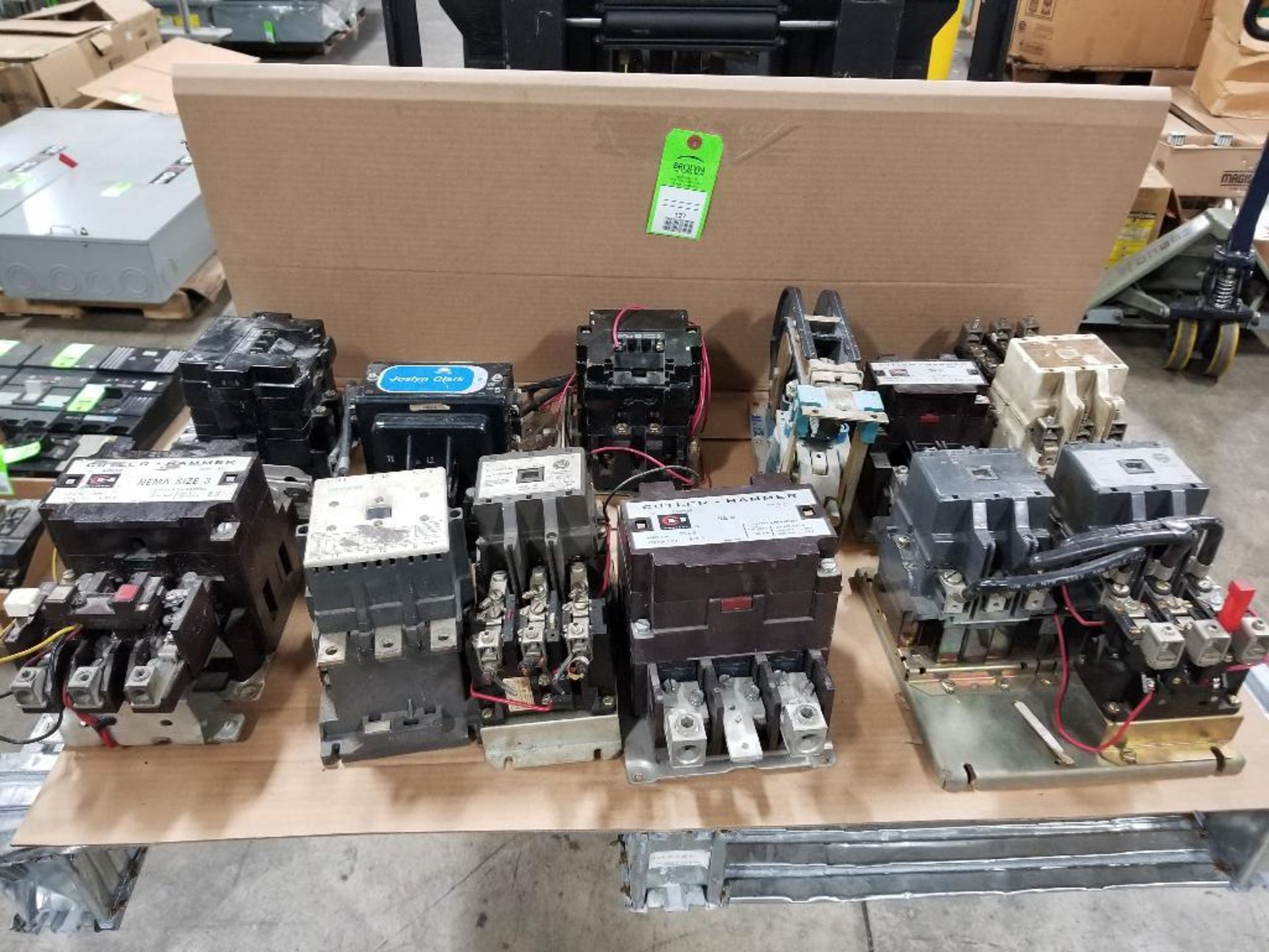 Large qty of assorted contactors.