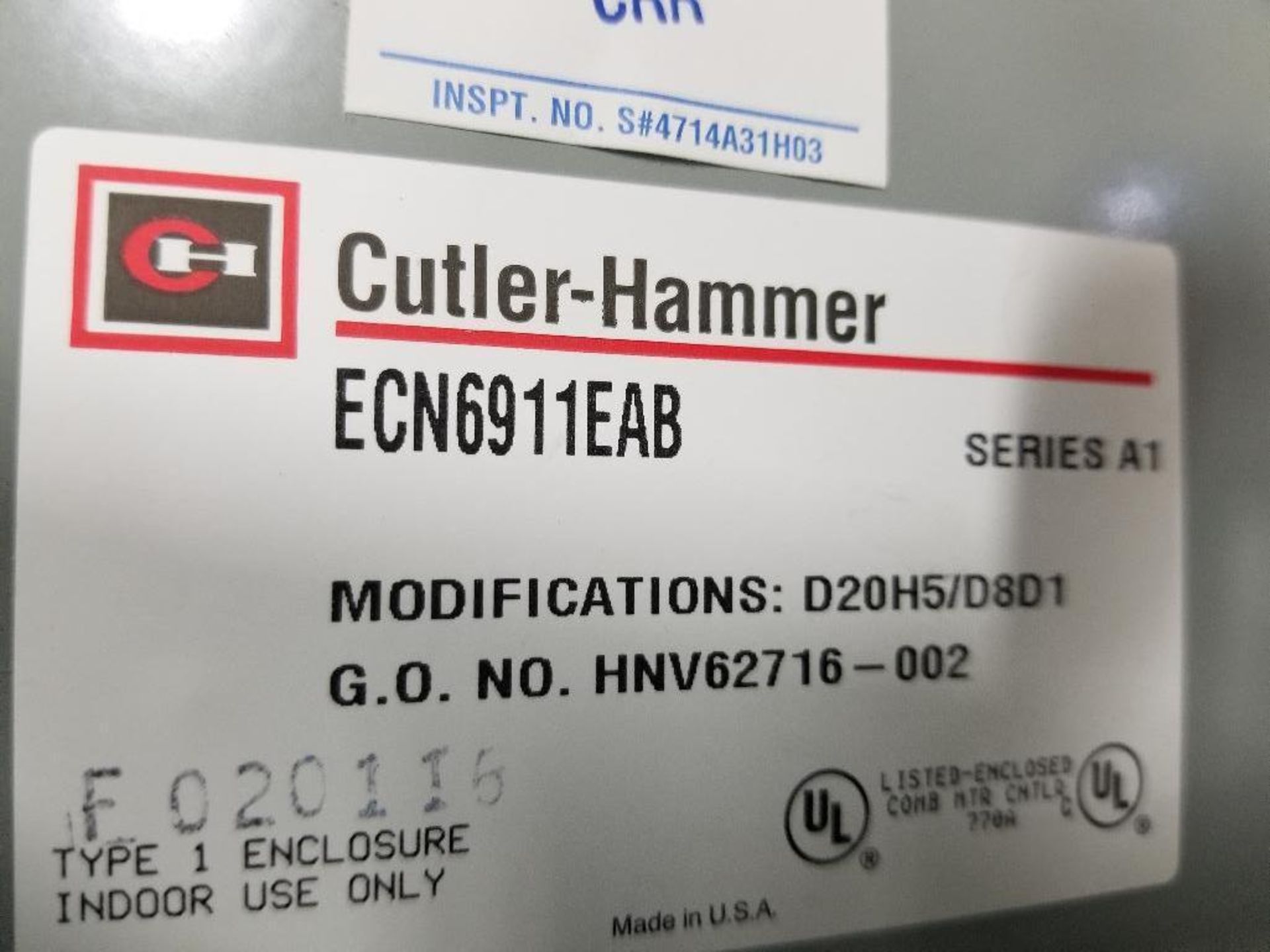 Cutler Hammer dual fusible disconnect starter box. - Image 3 of 15