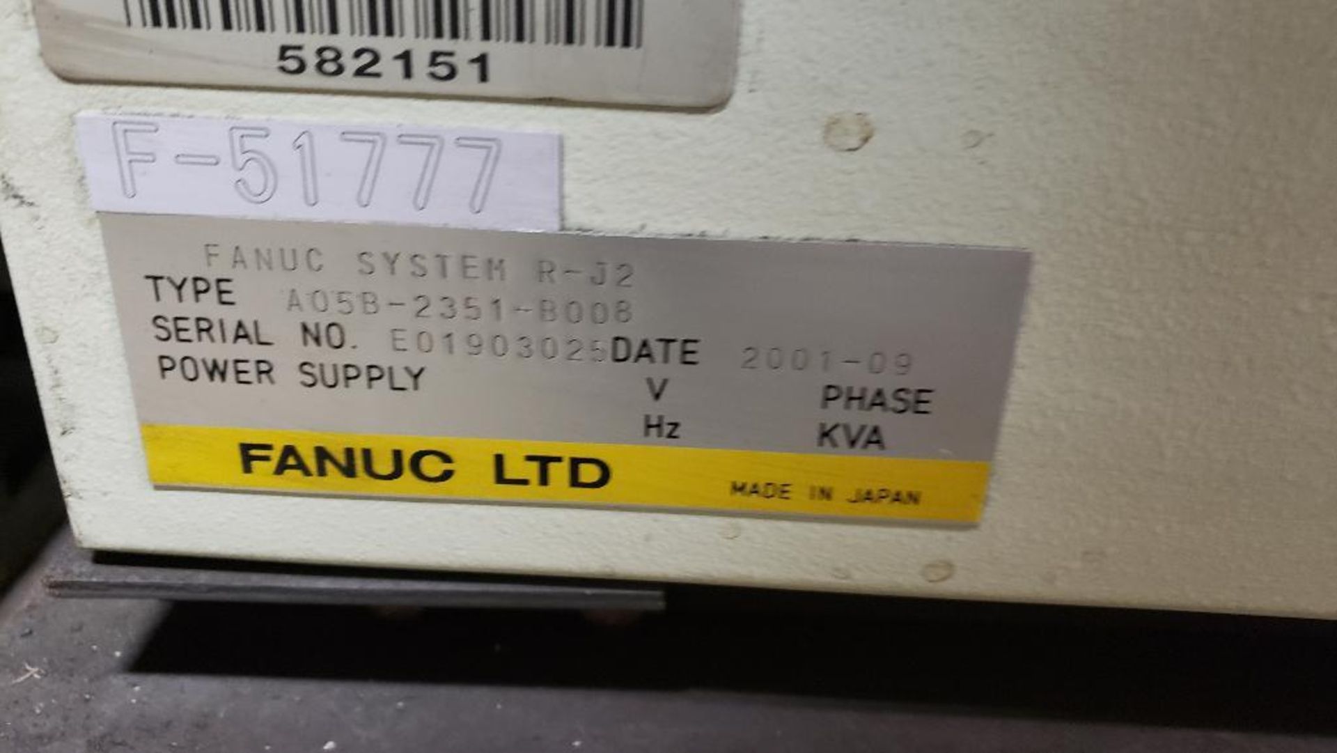 (Parts/Repairable) Fanuc R-J2 controller. - Image 3 of 6