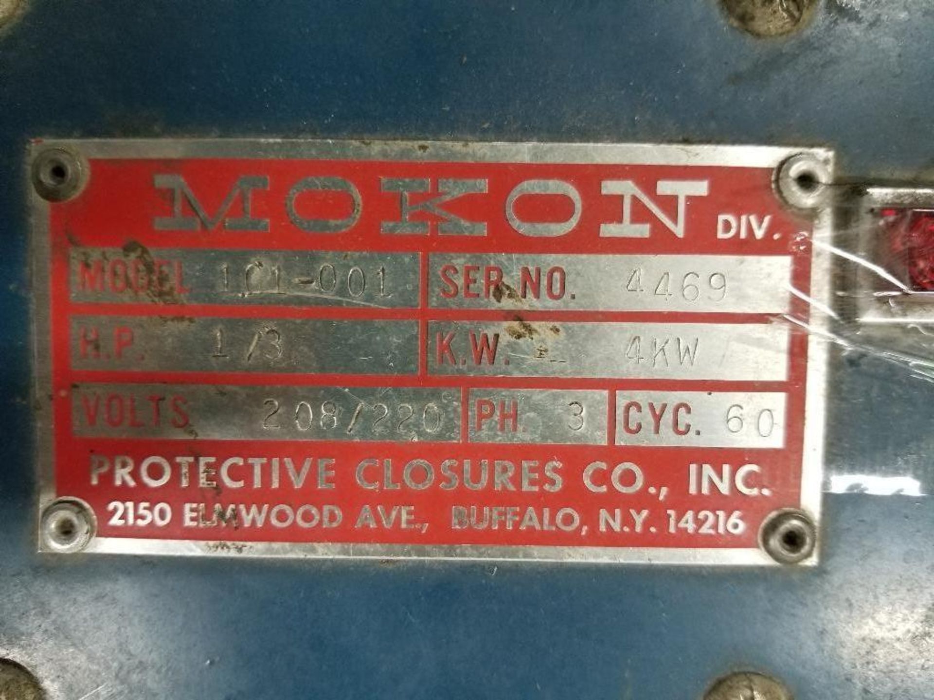 Mokon pump. Model LC1-001. 1/3hp, 4kW. - Image 3 of 8