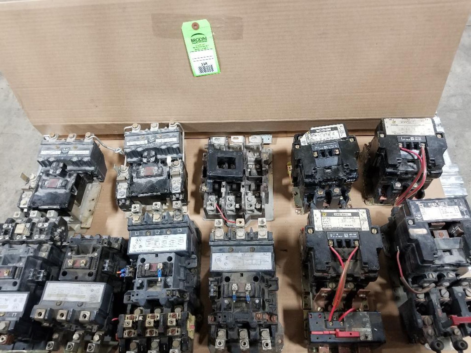 Large qty of assorted contactors.