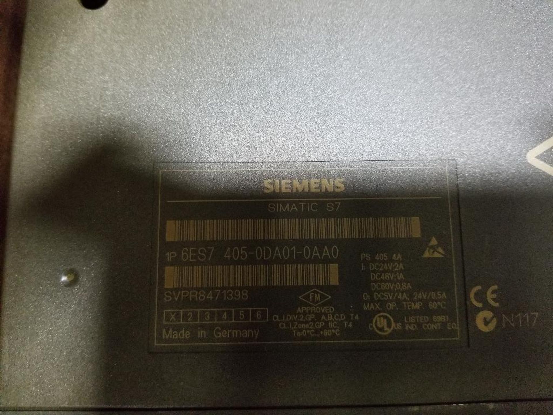 Siemens Simatic part number 6ES7-405-0DA01-0AA0. - Image 2 of 2