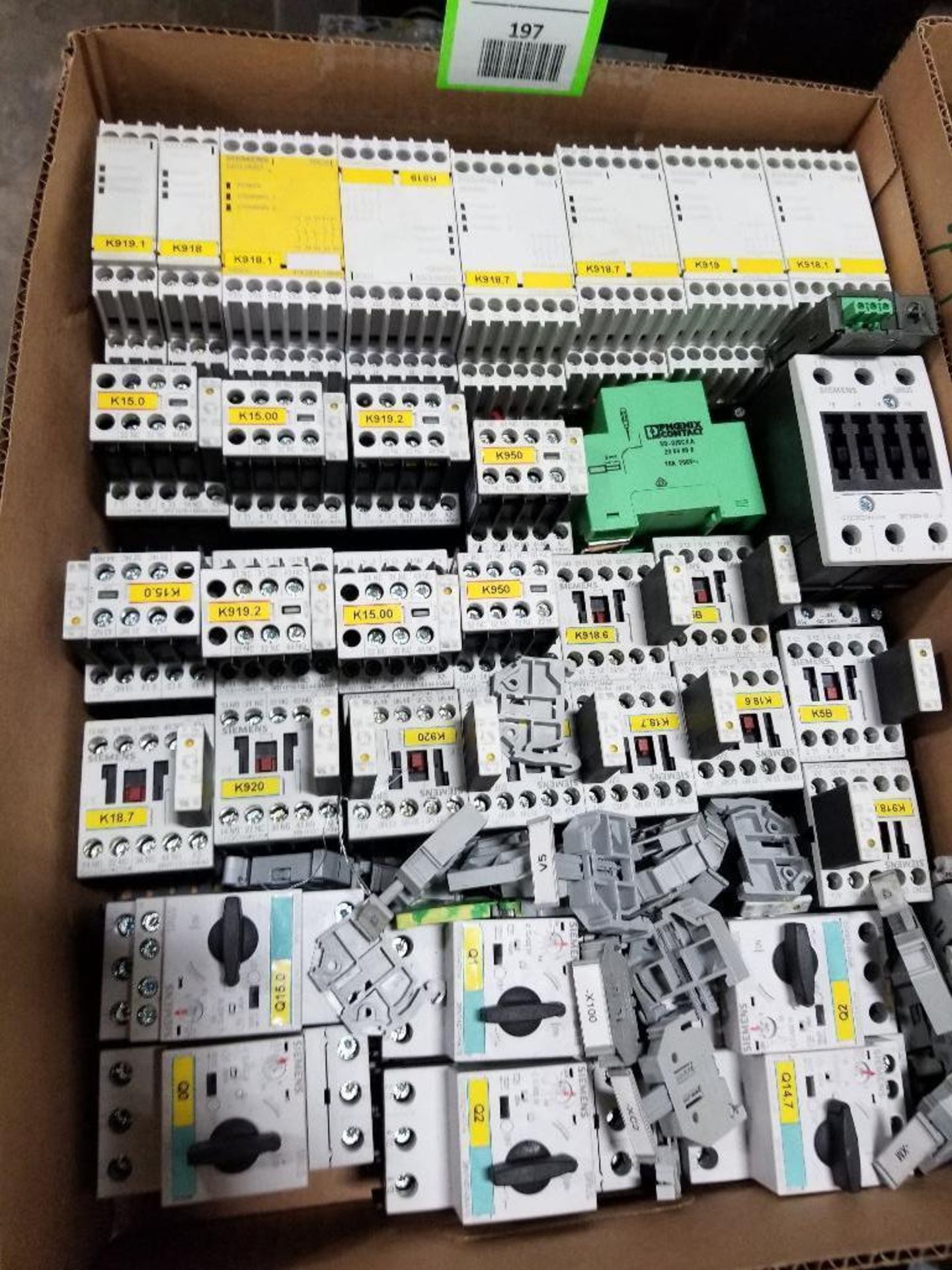 Large qty of contactors and controls.