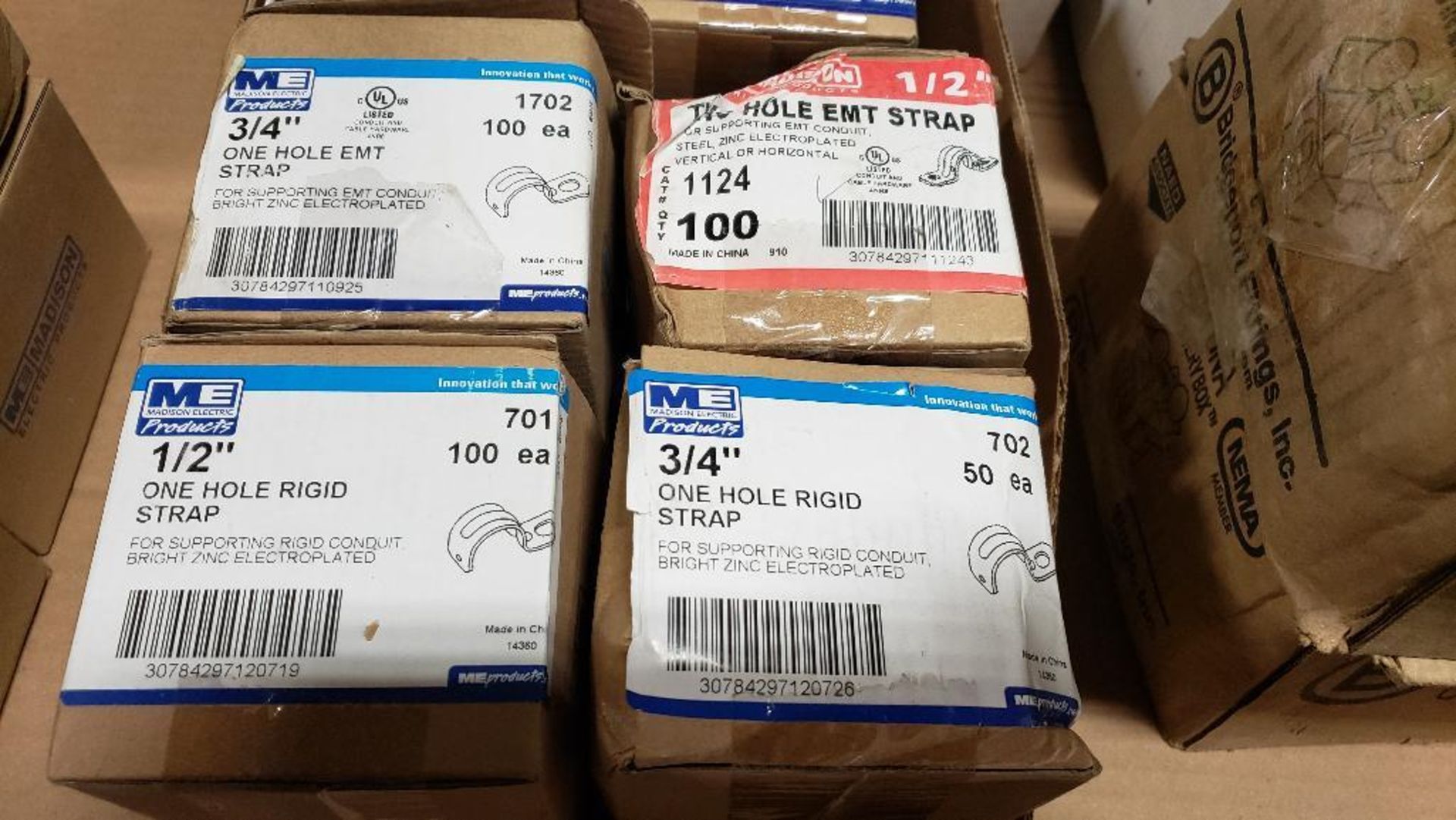 Qty 550 - Assorted electrical conduit straps. New in bulk boxes. - Image 3 of 3