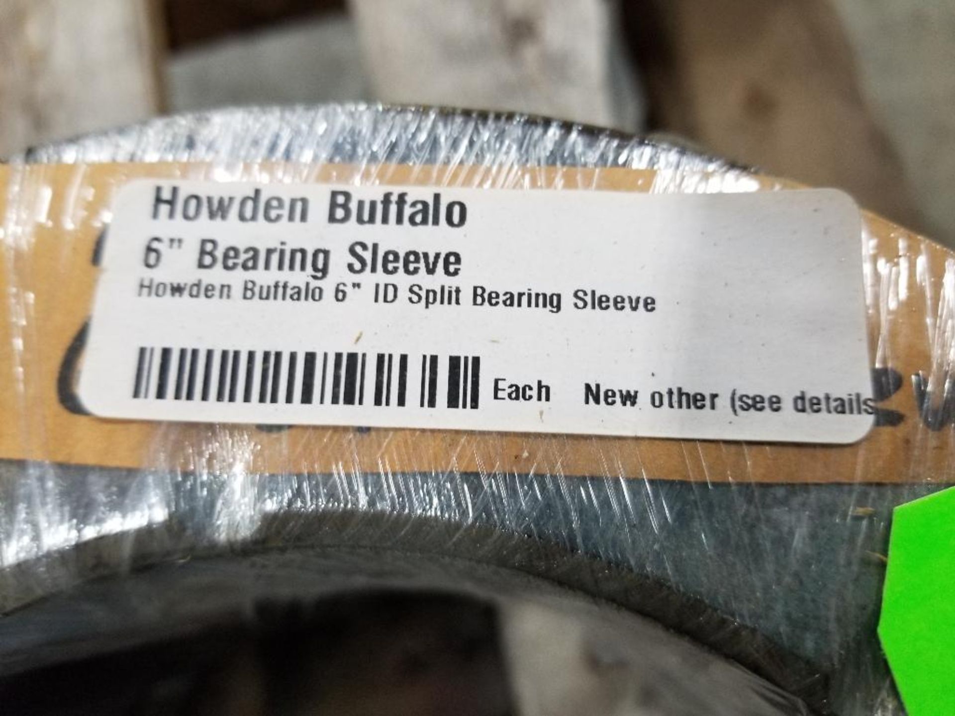 Howden Buffalo split bearing. 6" bearing sleeve. - Image 2 of 2