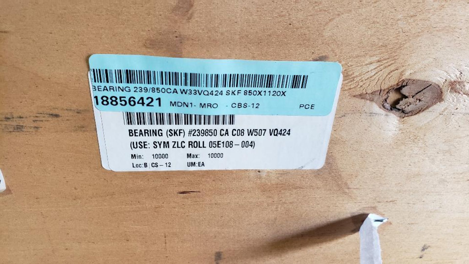SKF super precision large capacity bearing. Part number 239/850 CA/W33VQ424. . New in crate. . - Image 5 of 6