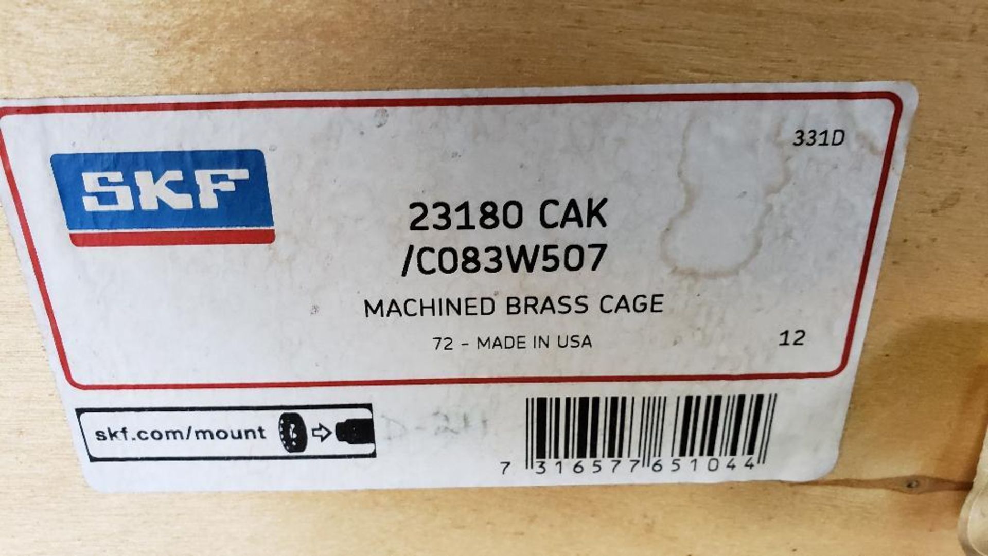 SKF super precision large capacity bearing. Part number 23180 CA/C083-W507. New in crate. - Image 2 of 6