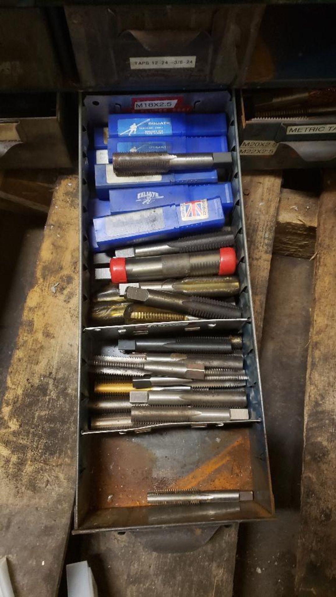 Large index drawer full of assorted taps. - Image 7 of 14