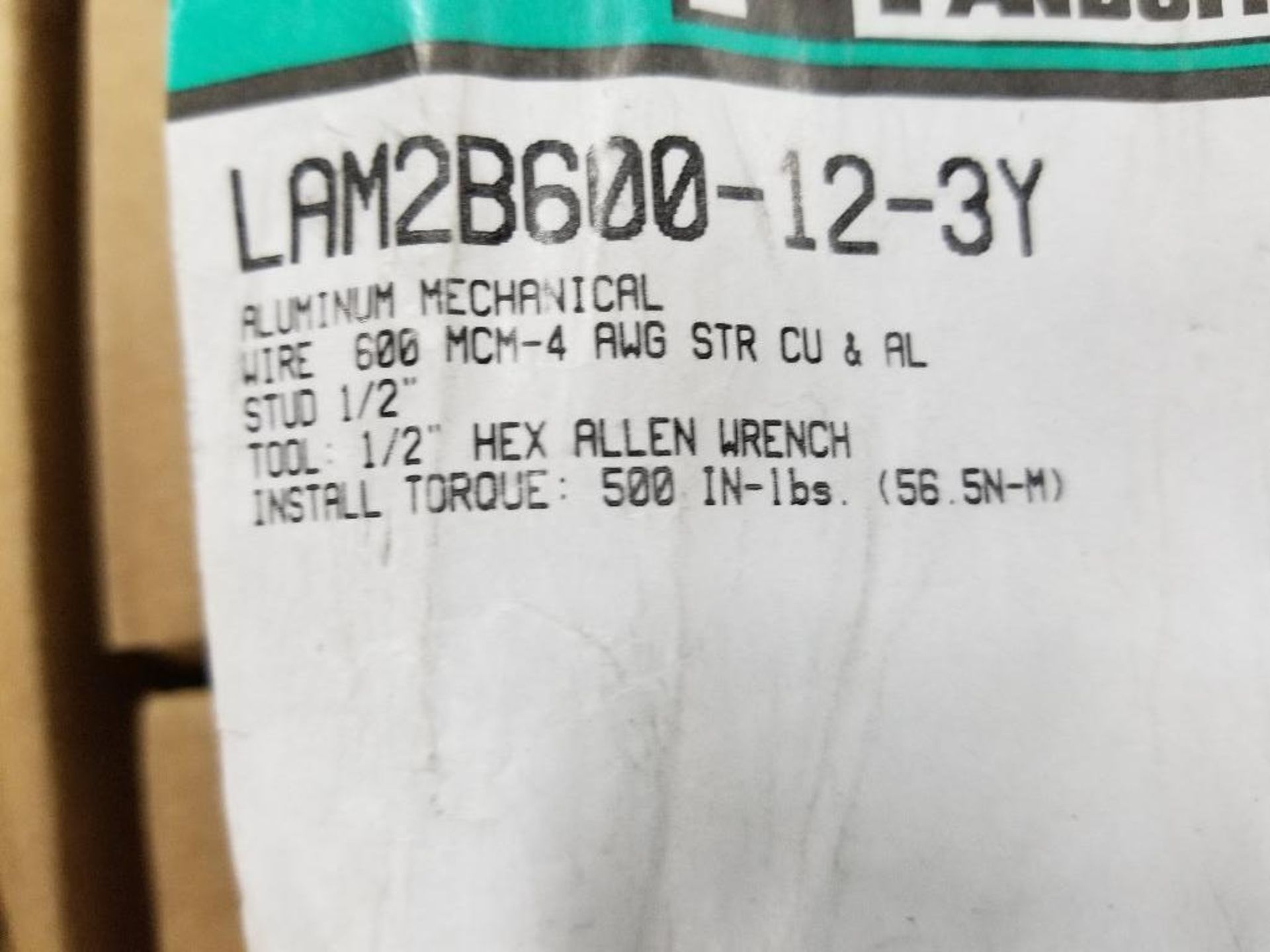 Qty 16 total Panduit lugs. Model LAM2B600-12-3Y. New in bulk packs. - Bild 3 aus 5