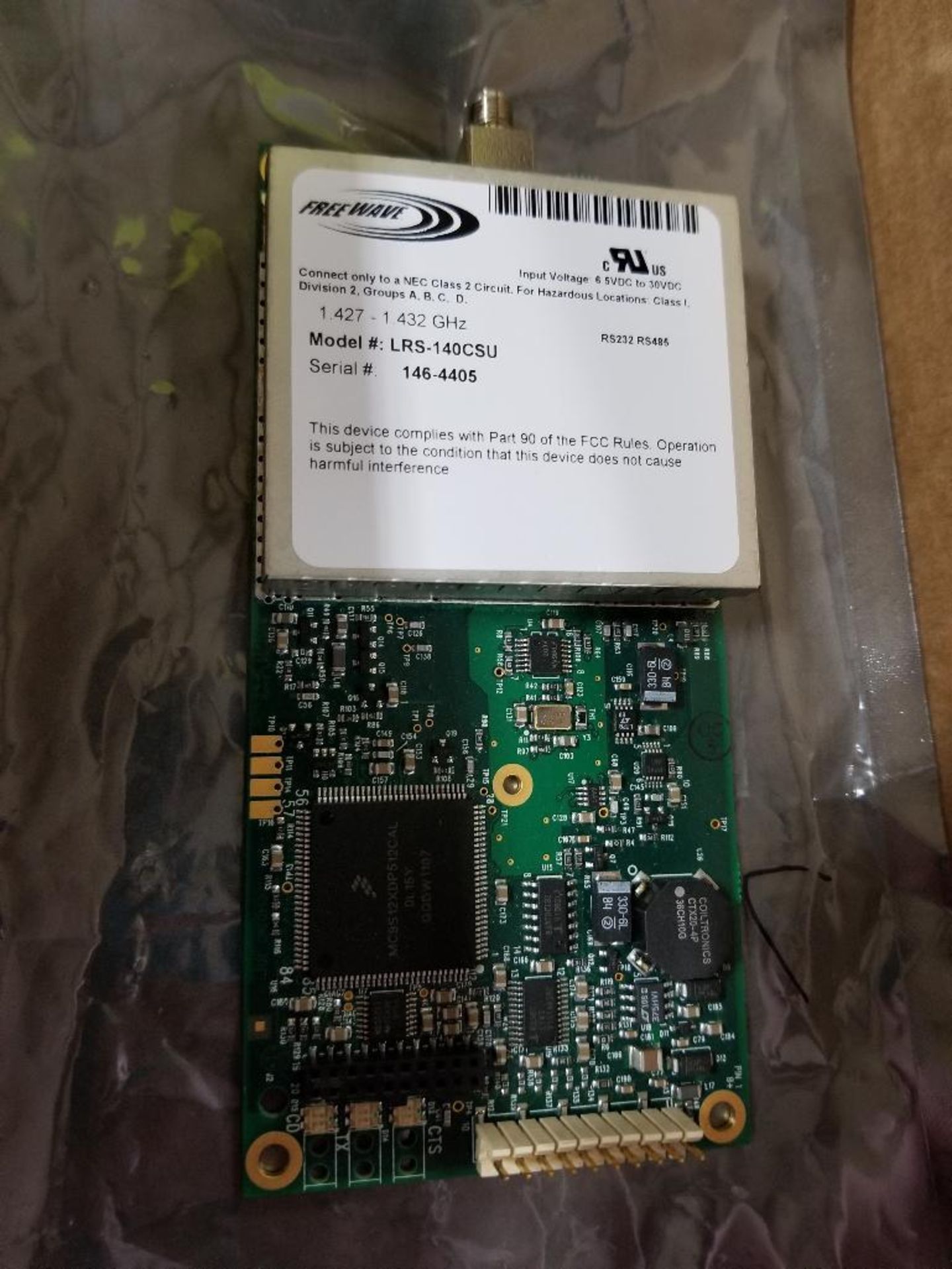 FreeWave control board. Model number LRS-140CSU. New. - Image 2 of 3