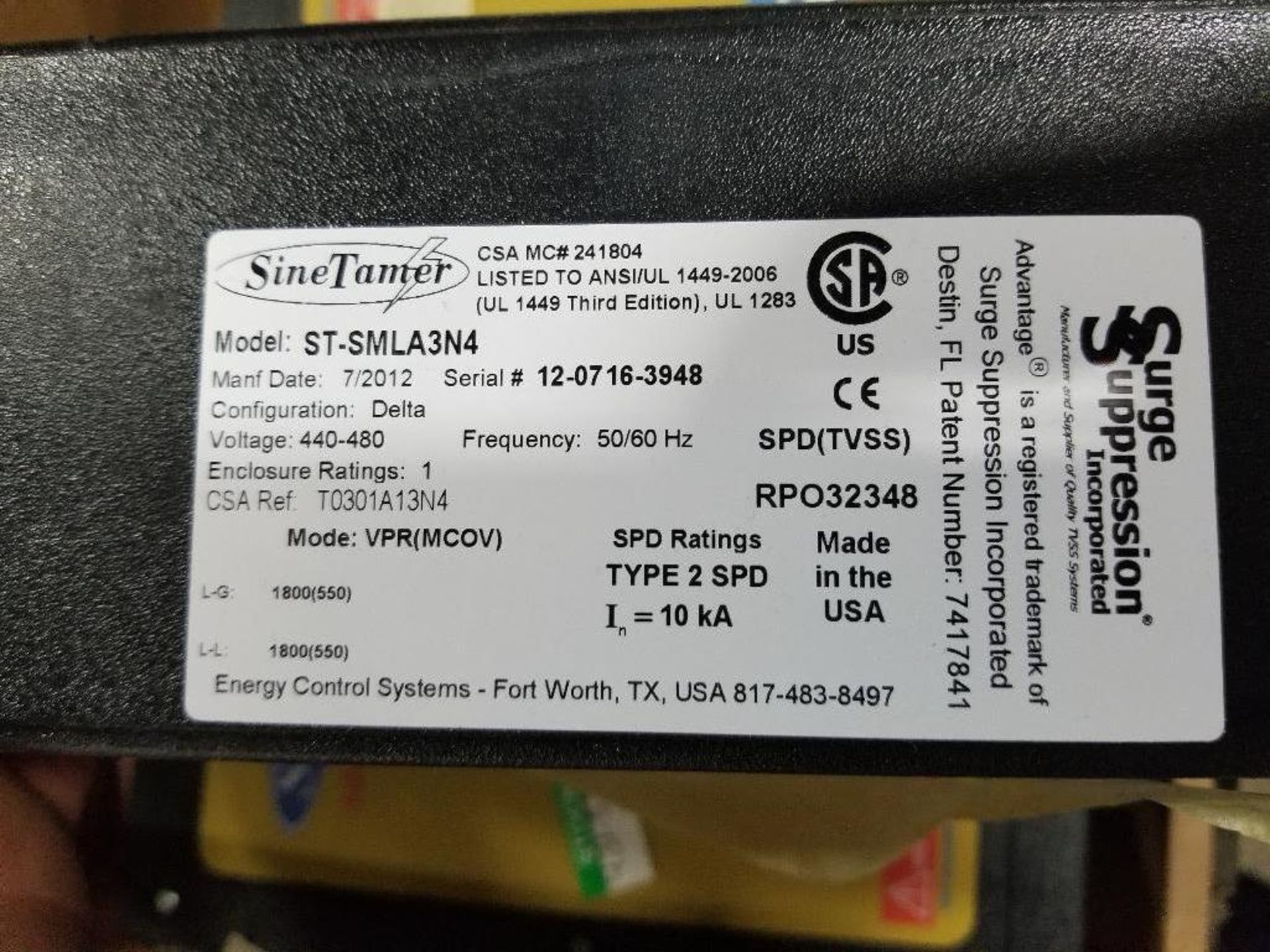 Qty 3 - SineTamer surge suppression module. Model ST-SMLA3N4. - Image 3 of 4