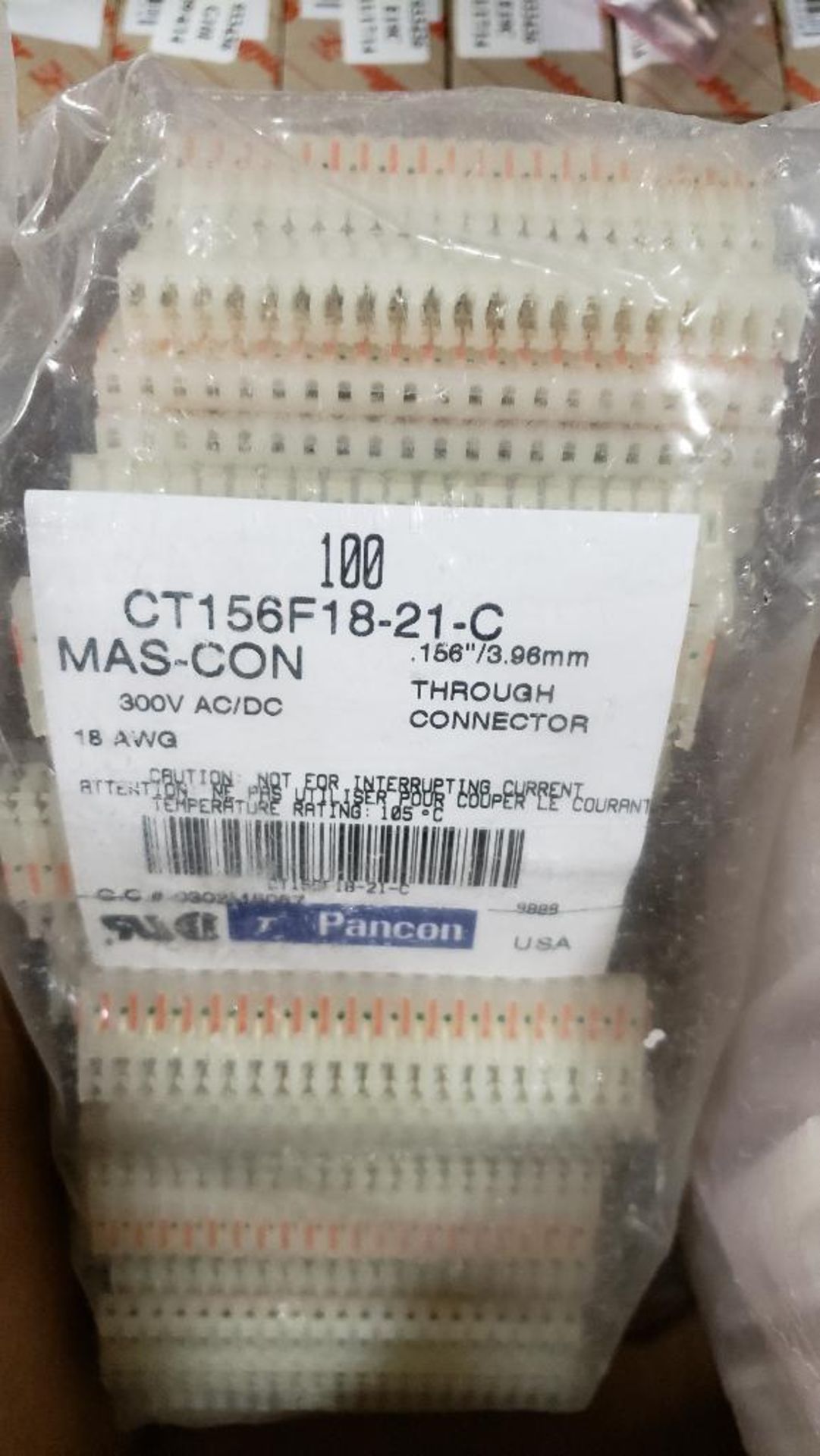 Qty 400 - ITW Pancon connector. Part number CT156F18-21-C. New in bulk package. - Image 3 of 4