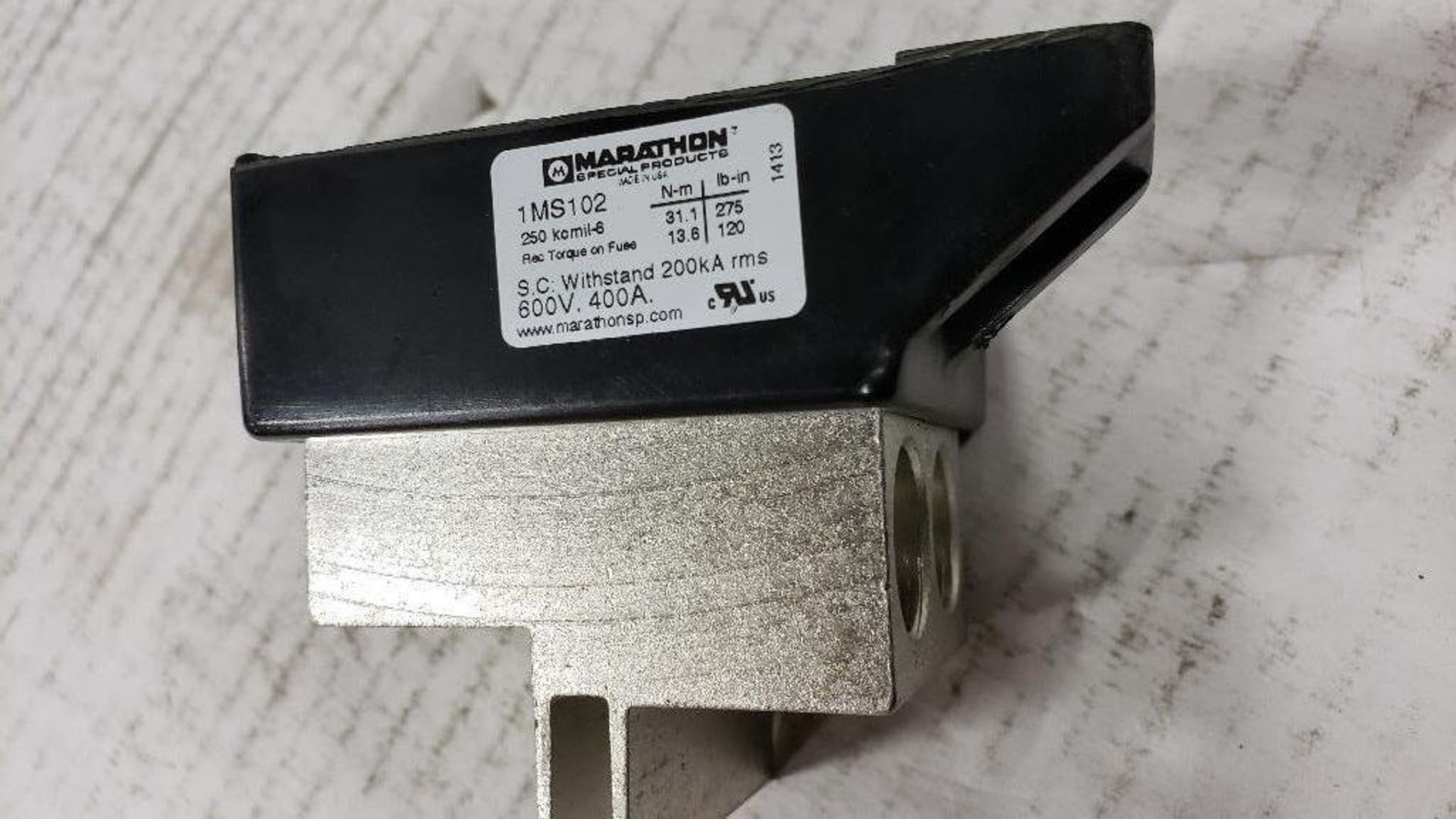 Qty 40 - Marathon fuse holder. 600v, 400amp. Catalog 1MS102. New in bulk box. - Image 3 of 3