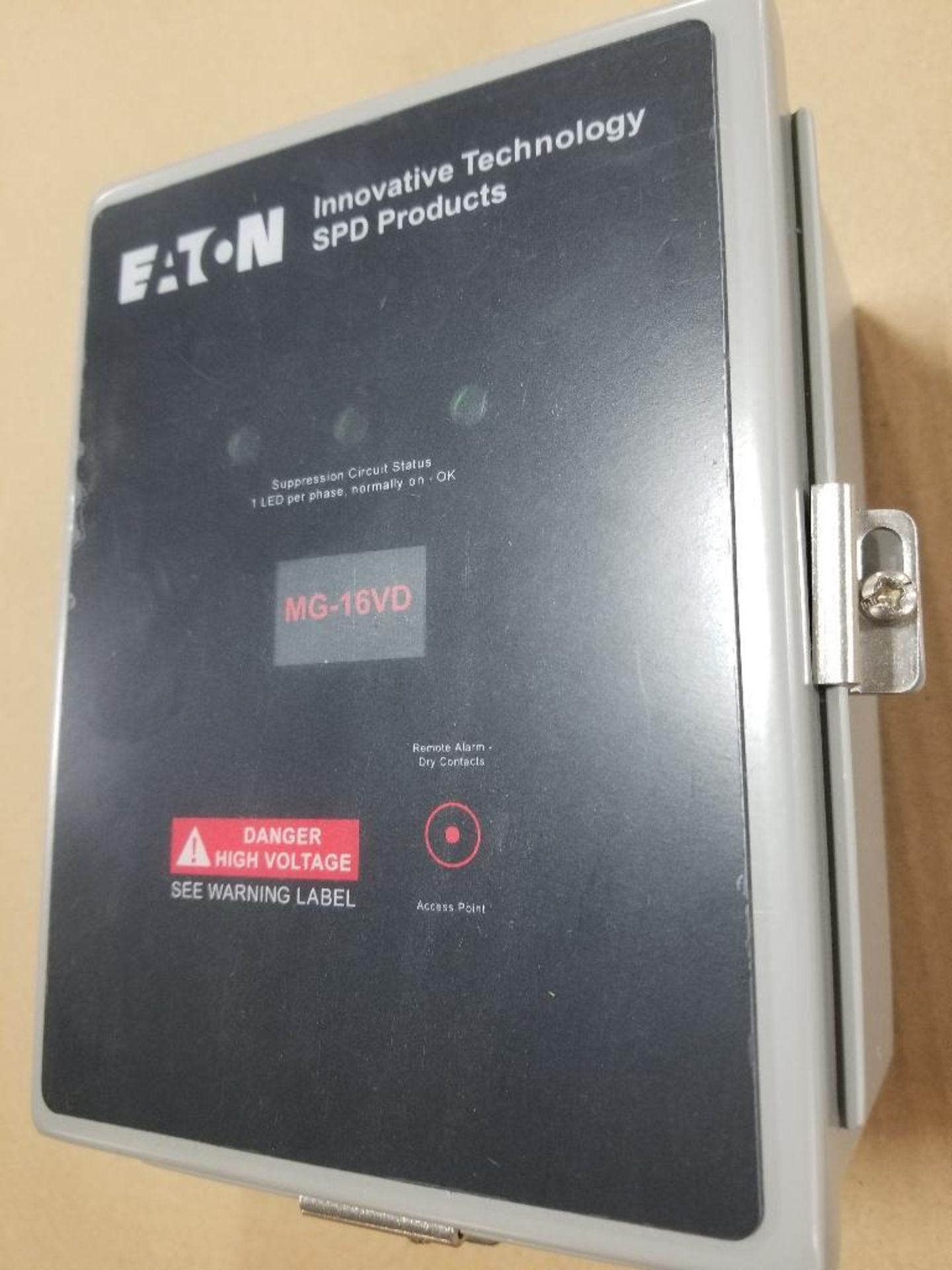 Eaton surge protection device. Model MG-16VD. New in box.