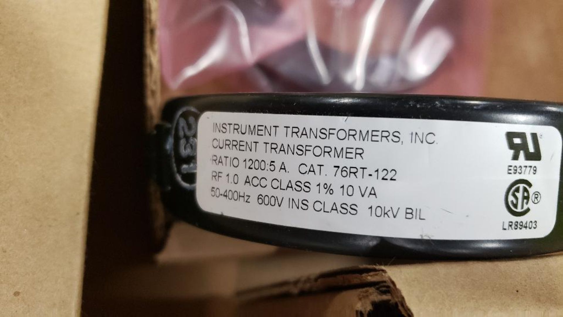 Qty 4 - Instrument Transformers current transformer. Catalog 76RT-122. New as pictured. - Image 3 of 3
