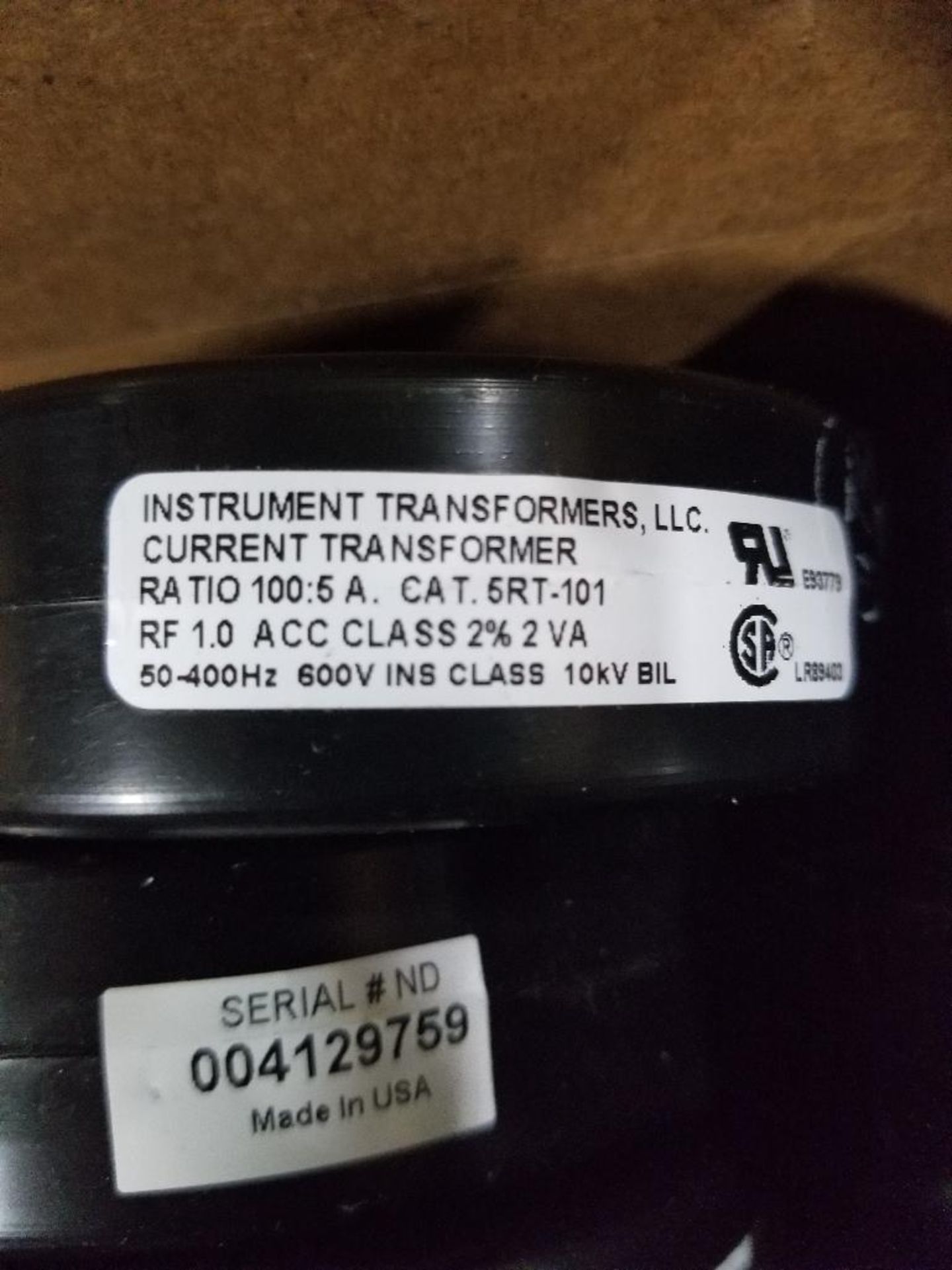Qty 28 - Instrument Tranformers current transformer. Model 5RT-101. New as pictured.