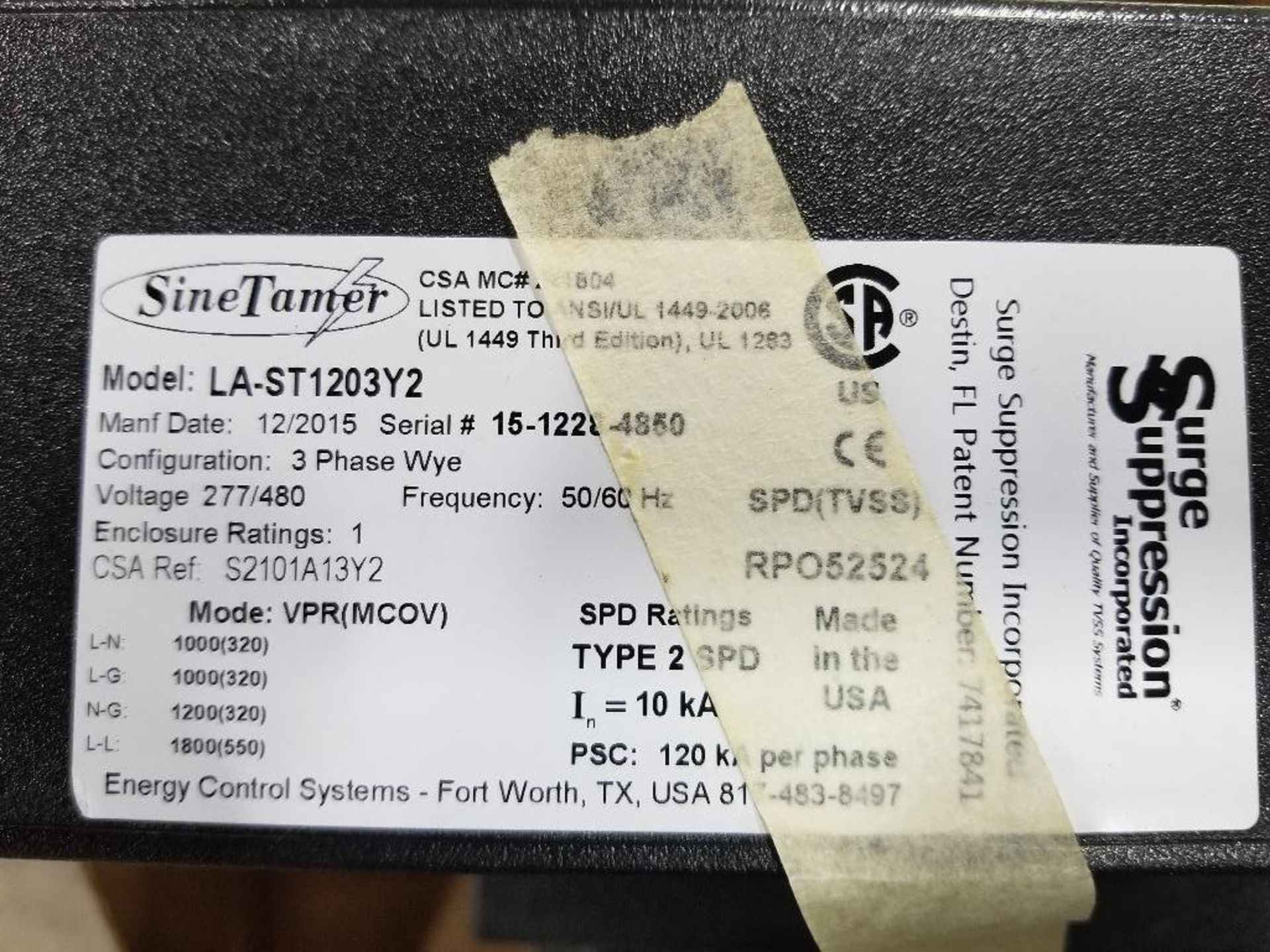 Qty 3 - SineTamer surge suppression module. Model LA-ST1203N4C. - Image 4 of 4