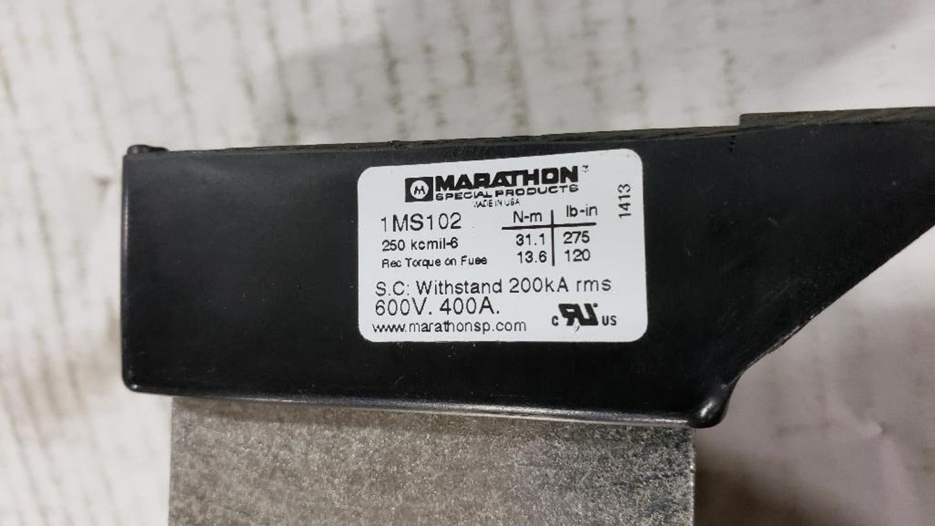 Qty 40 - Marathon fuse holder. 600v, 400amp. Catalog 1MS102. New in bulk box. - Image 3 of 3