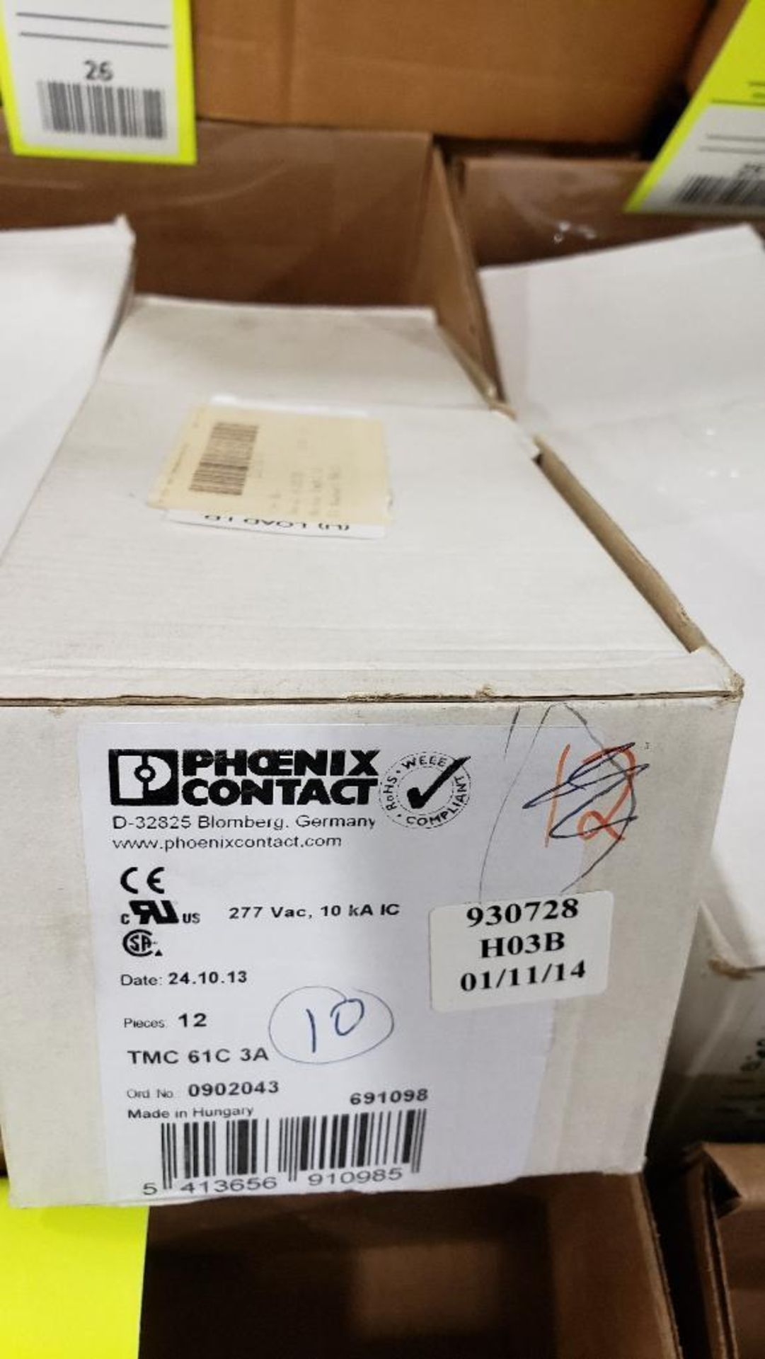 Qty 24 - Phoenix Contact circuit breaker. Model TMC-61C-3A. New in bulk boxes. - Image 3 of 3